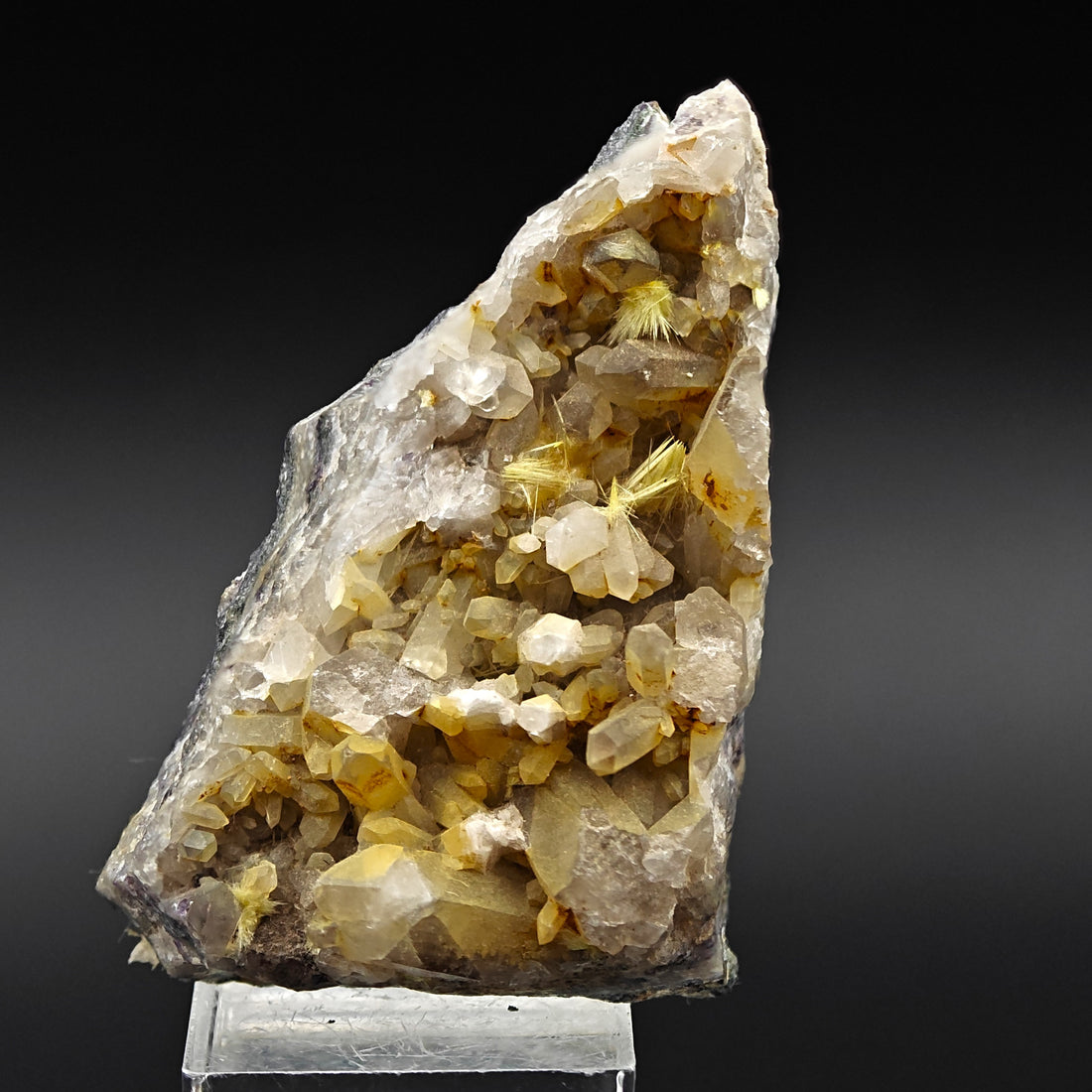 URANIUM URANOPHANE – UV-Reactive Yellow Crystals on Matrix, Rössing Mine, Namibia