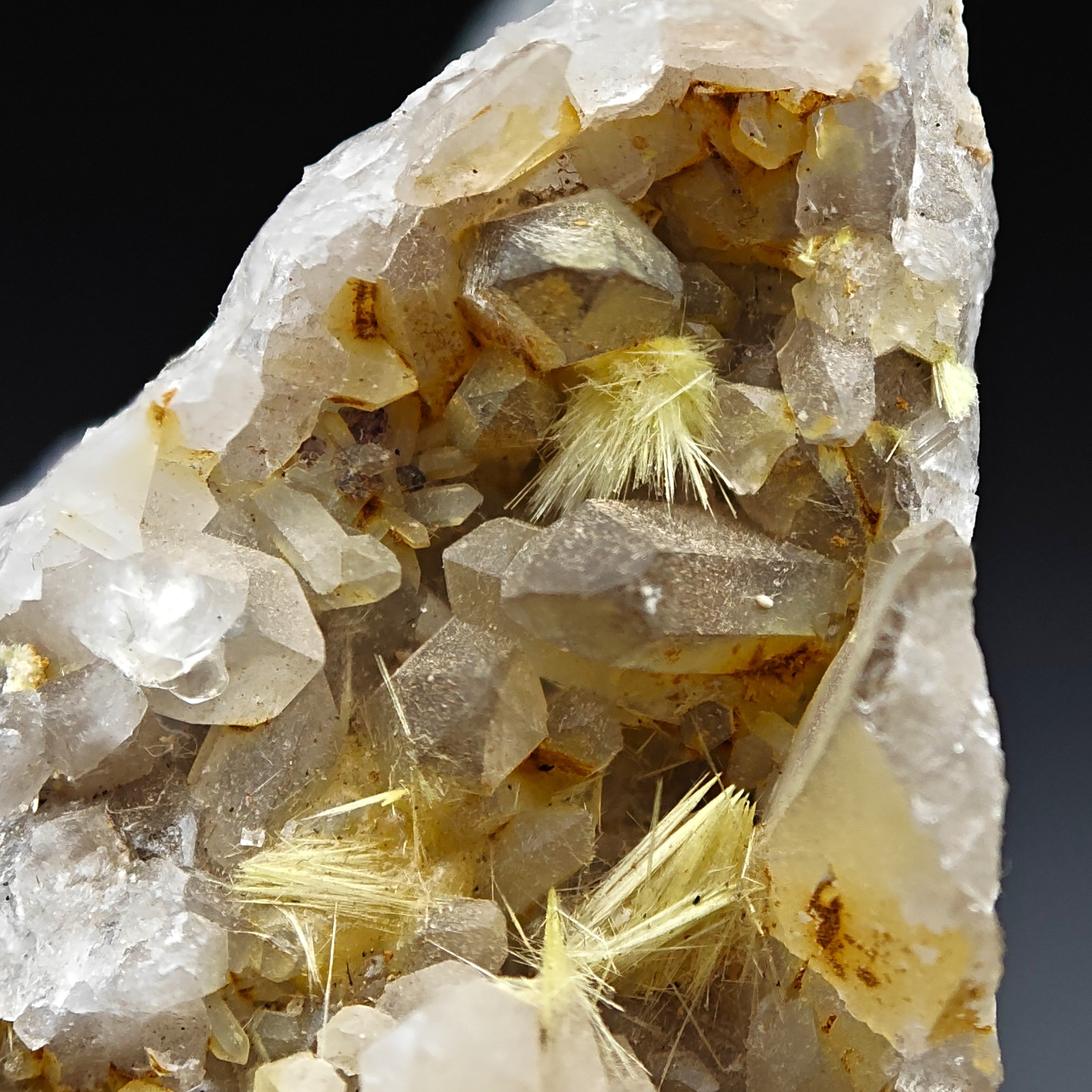 URANIUM URANOPHANE – UV-Reactive Yellow Crystals on Matrix, Rössing Mine, Namibia