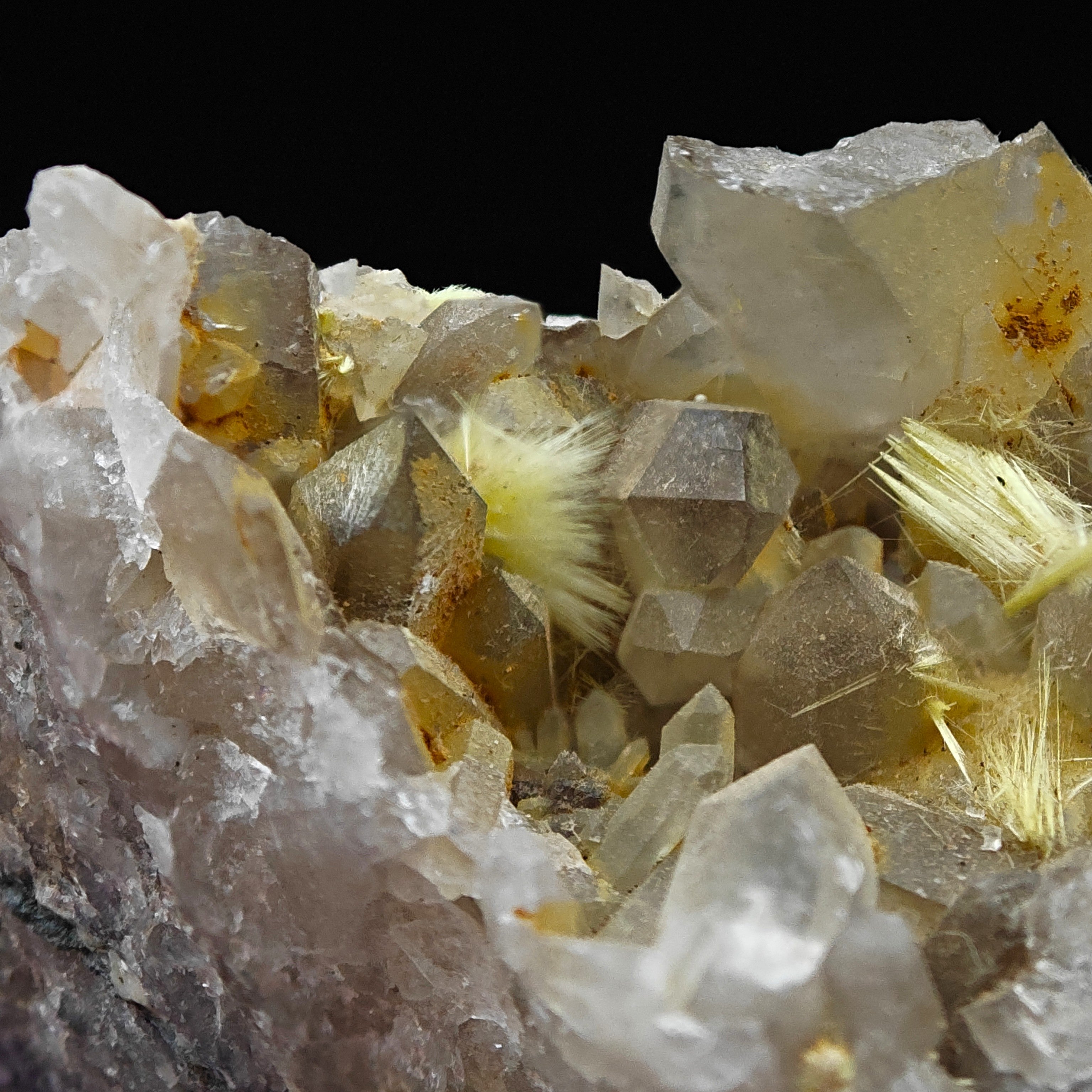 URANIUM URANOPHANE – UV-Reactive Yellow Crystals on Matrix, Rössing Mine, Namibia