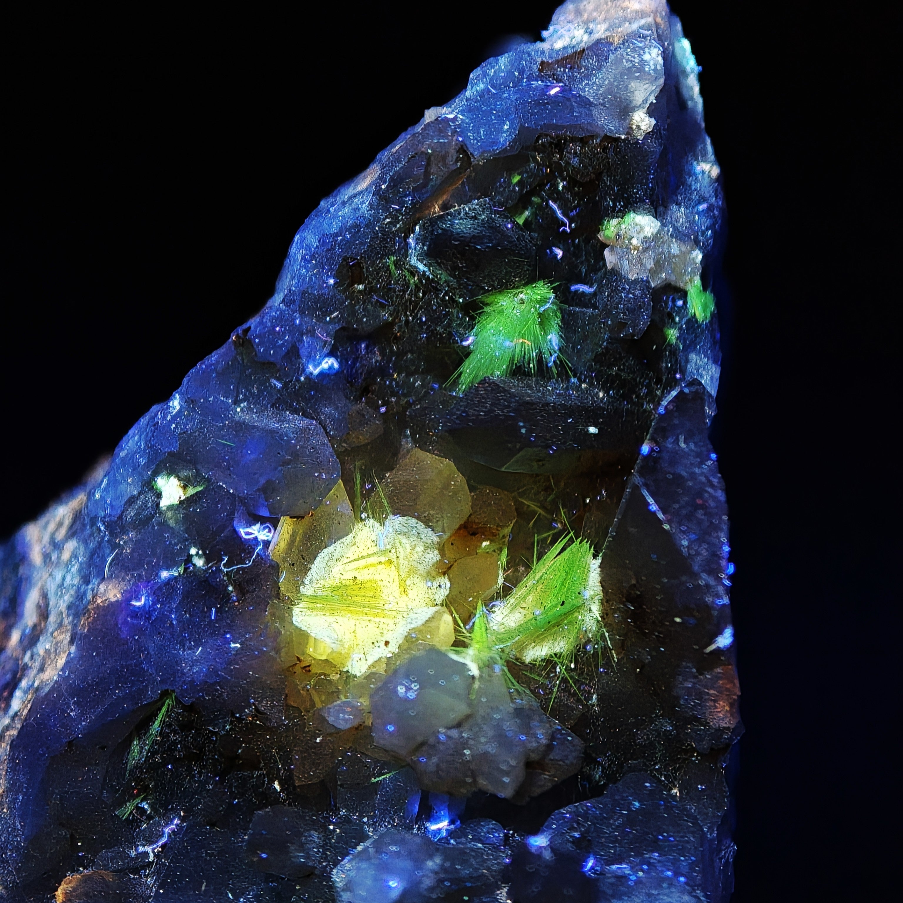 URANIUM URANOPHANE – UV-Reactive Yellow Crystals on Matrix, Rössing Mine, Namibia