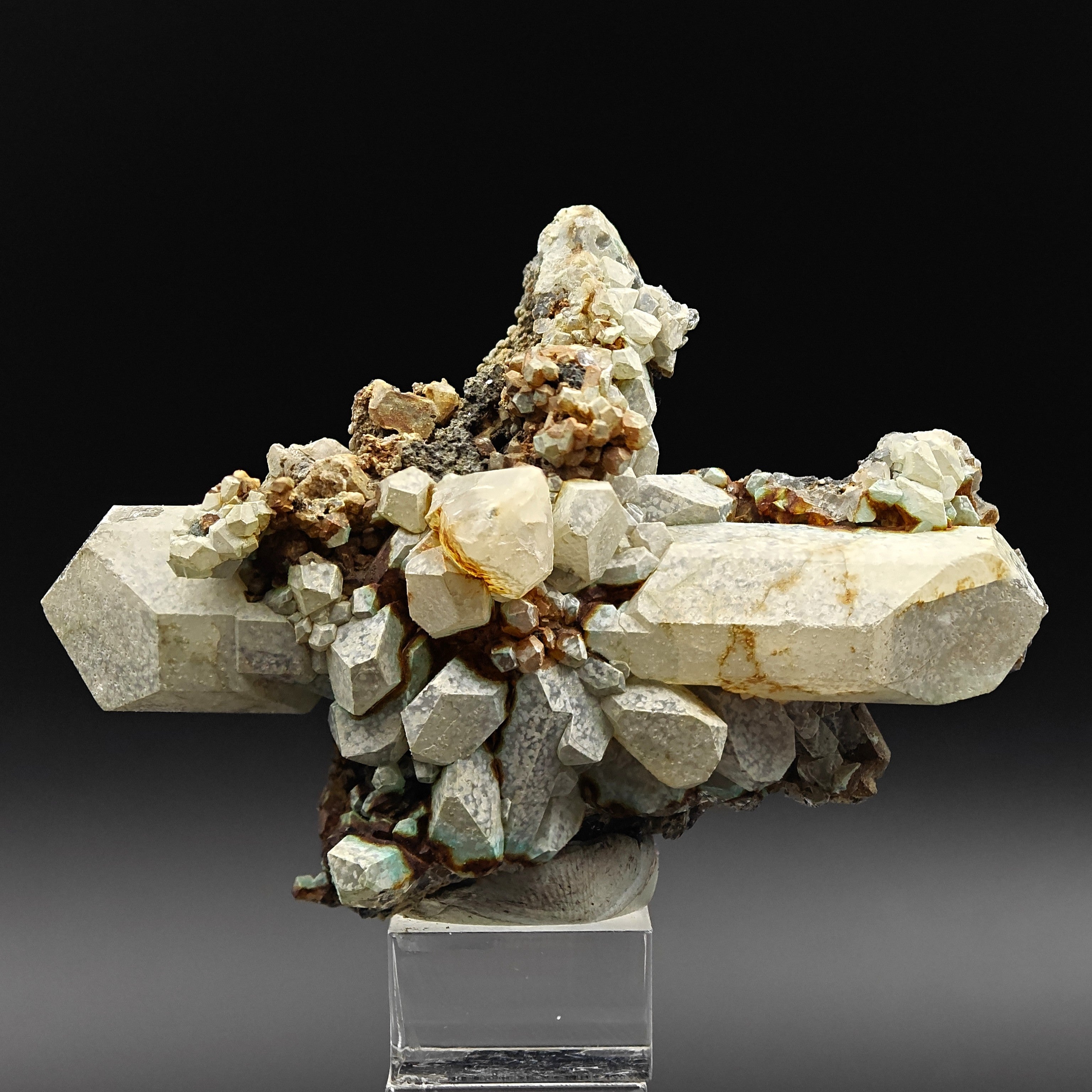 ANGLESITE – Large Lustrous Crystals, Broken Hill Mine, NSW, Australia