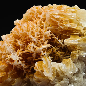 MIMETITE & CERUSSITE – Orange on White Reticulated Snowflake Twin, Iran