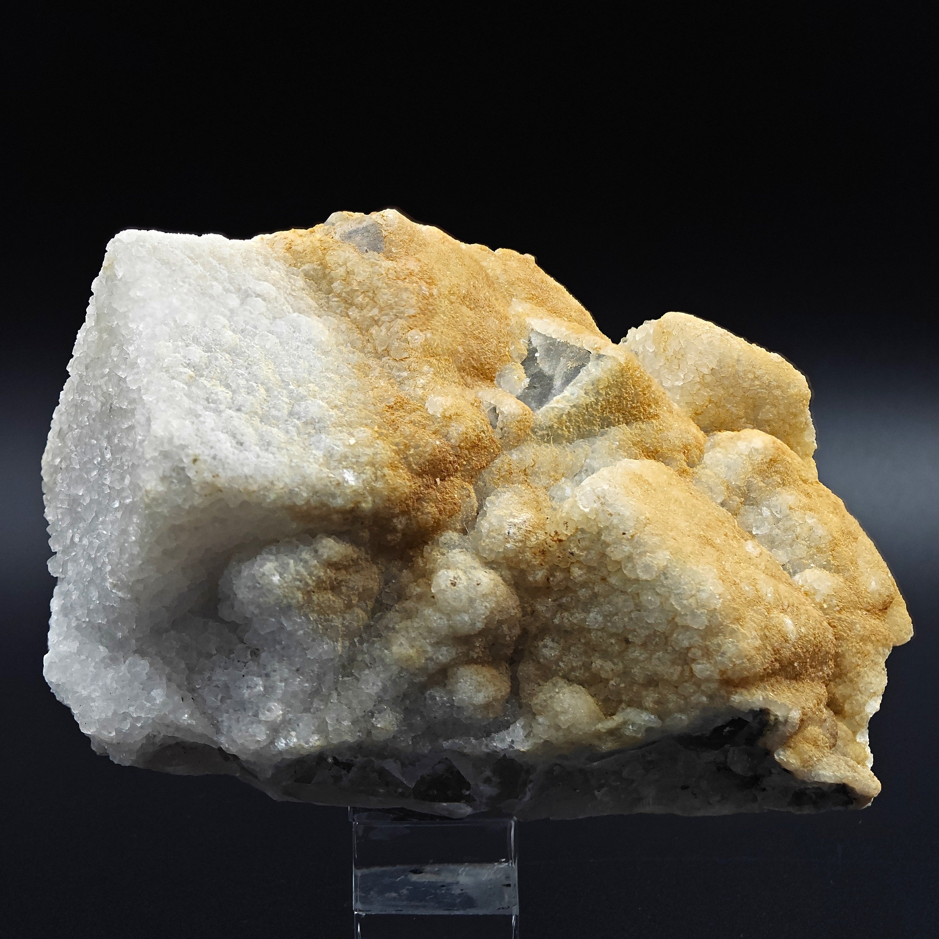 FLUORITE & CALCITE – Large 139mm Crystal Cluster, Silius Mine, Sardinia, Italy