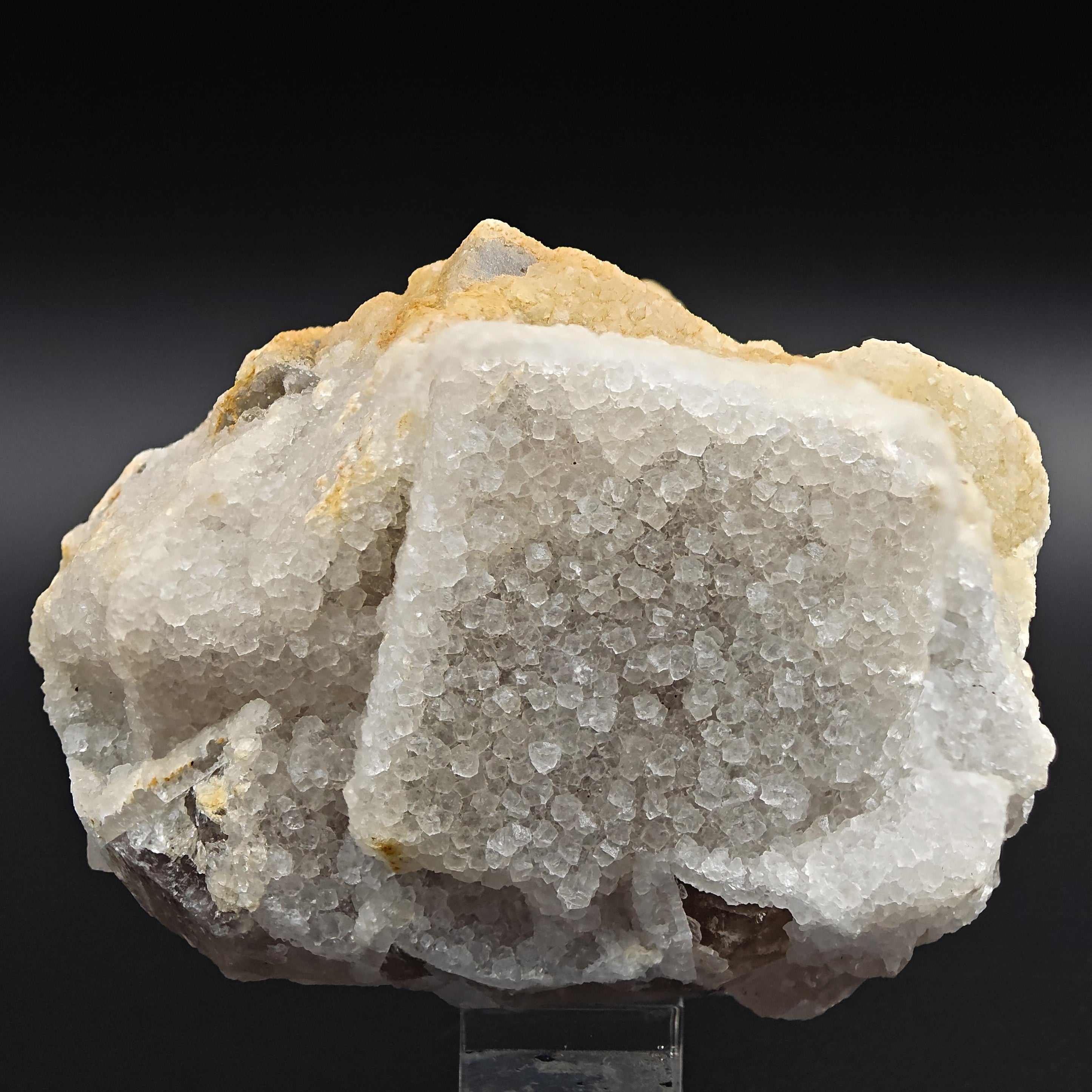 FLUORITE & CALCITE – Large 139mm Crystal Cluster, Silius Mine, Sardinia, Italy