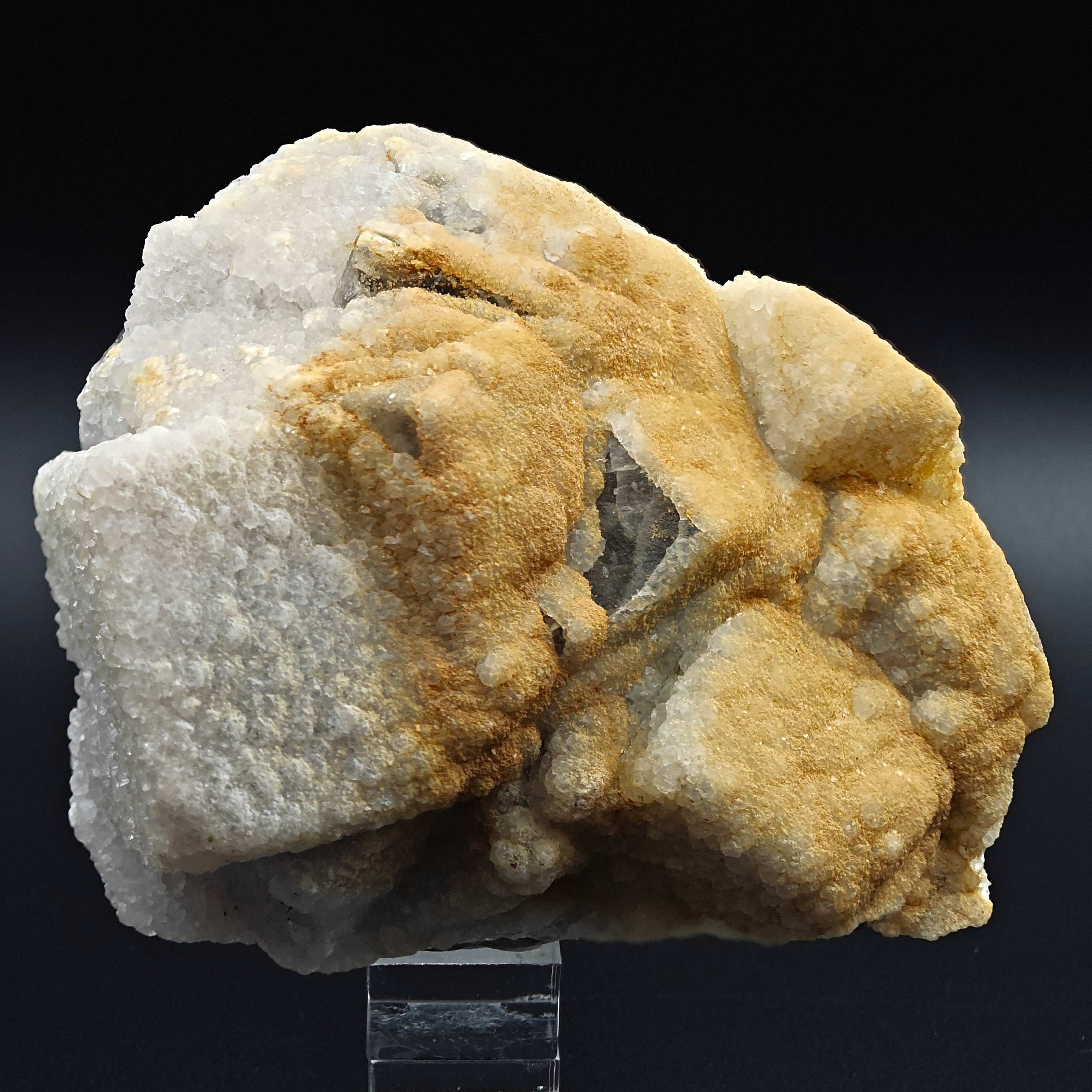 FLUORITE & CALCITE – Large 139mm Crystal Cluster, Silius Mine, Sardinia, Italy