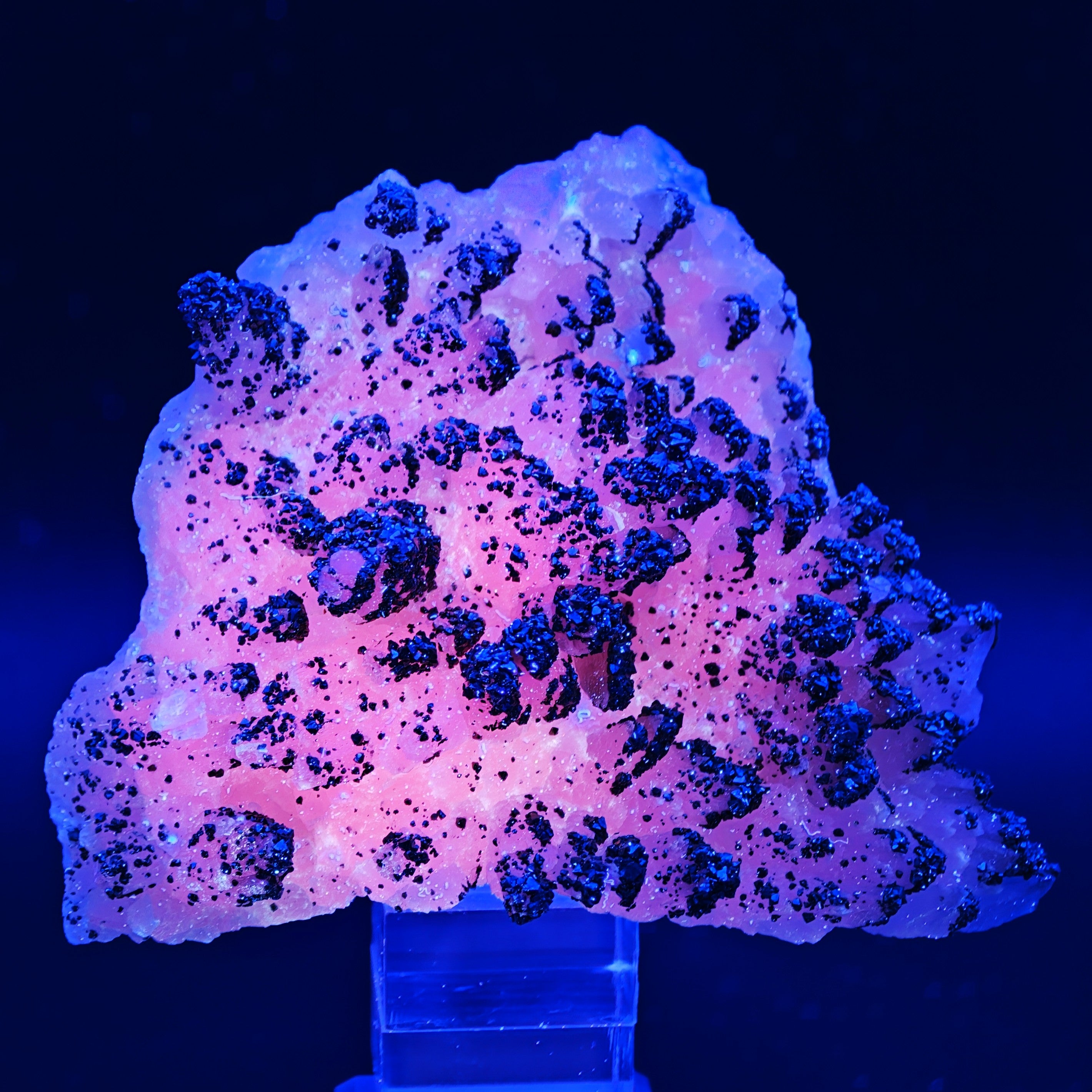 GOLDEN MARCASITE – "Snow-Capped Mountain" on Calcite, Sardinia, Italy