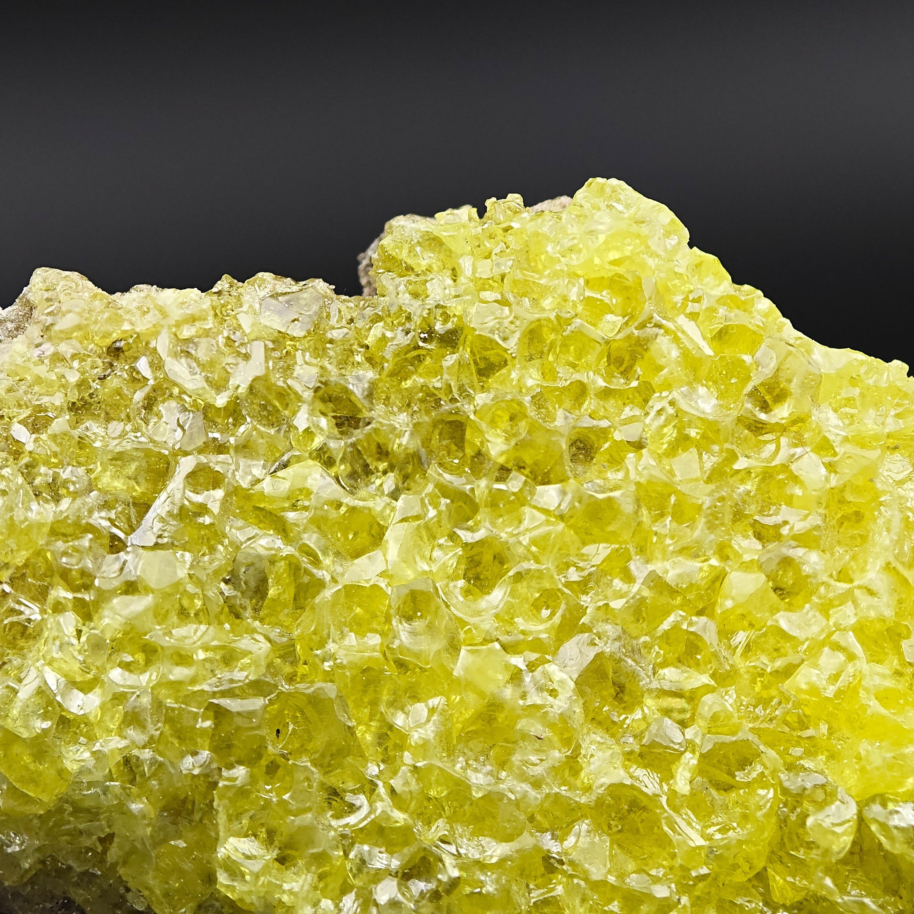SULFUR – Numerous Intense Yellow Crystals, El Desierto Mine, Bolivia