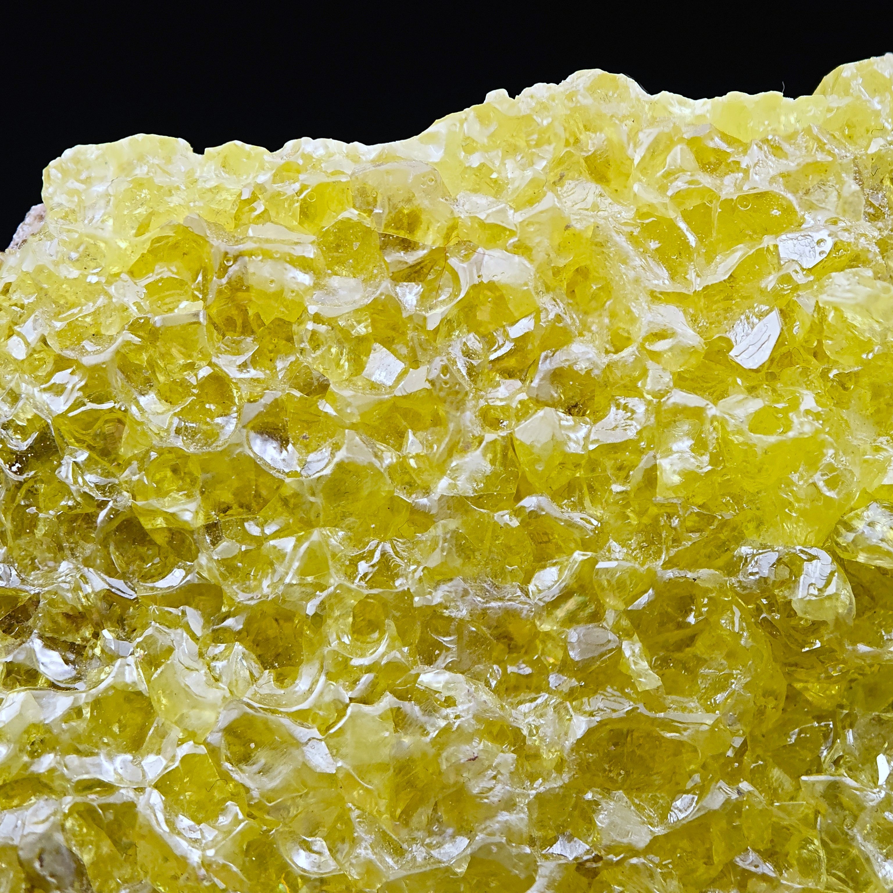 SULFUR – Numerous Intense Yellow Crystals, El Desierto Mine, Bolivia