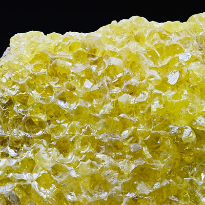Macro detail of Sulfur crystal faces and terminations, El Desierto mine