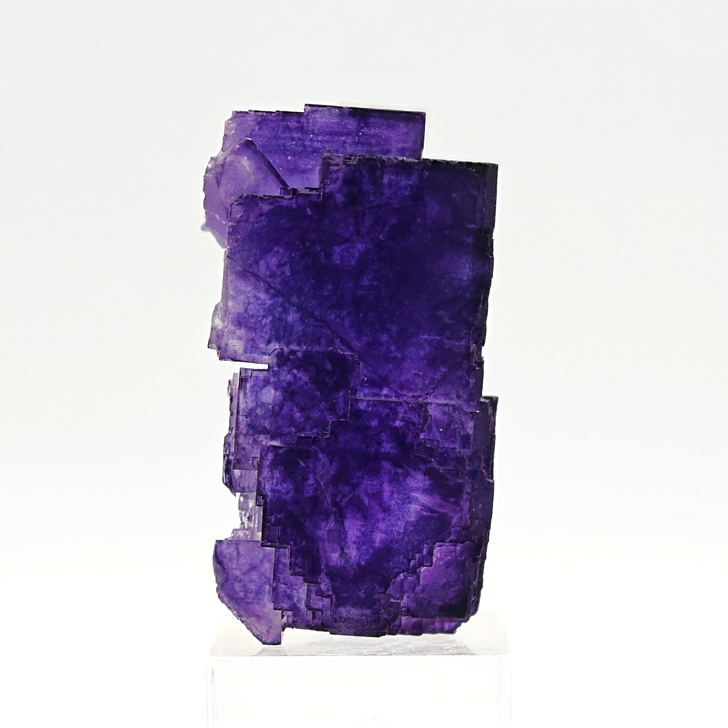 FLUORITE – Deep Purple Cubic Crystals, Aksu Mine, Xinjiang, China