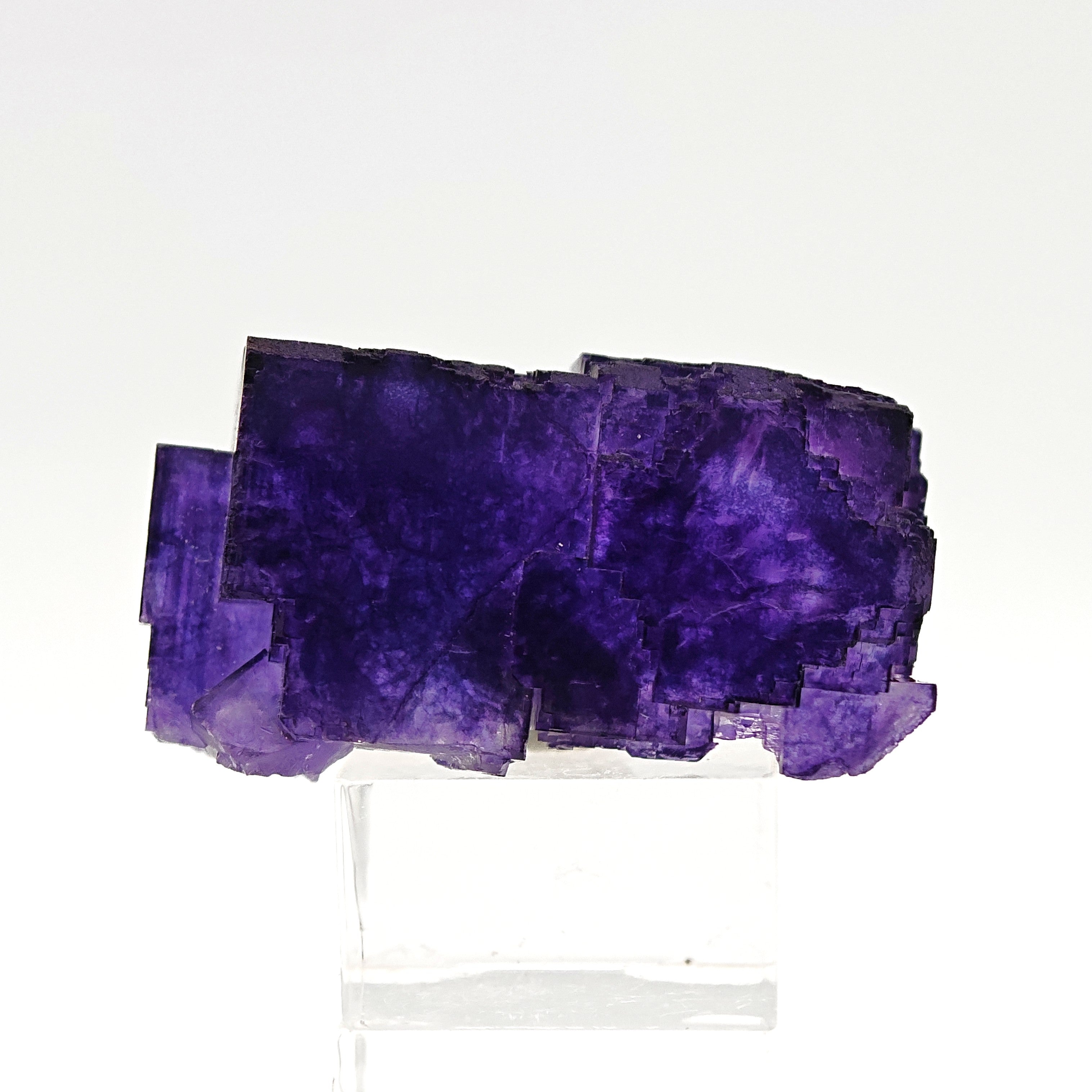 FLUORITE – Deep Purple Cubic Crystals, Aksu Mine, Xinjiang, China