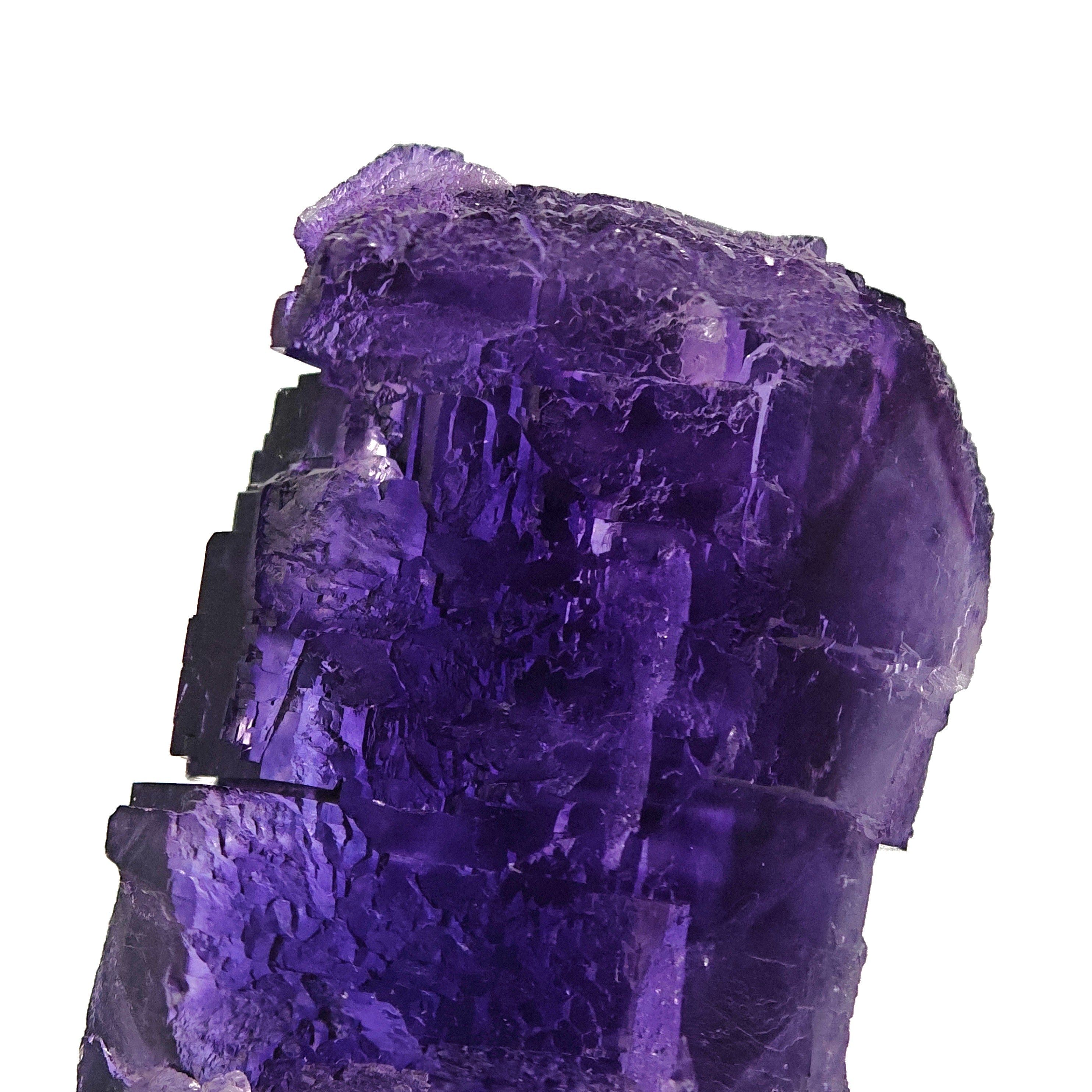 FLUORITE – Deep Purple Cubic Crystals, Aksu Mine, Xinjiang, China