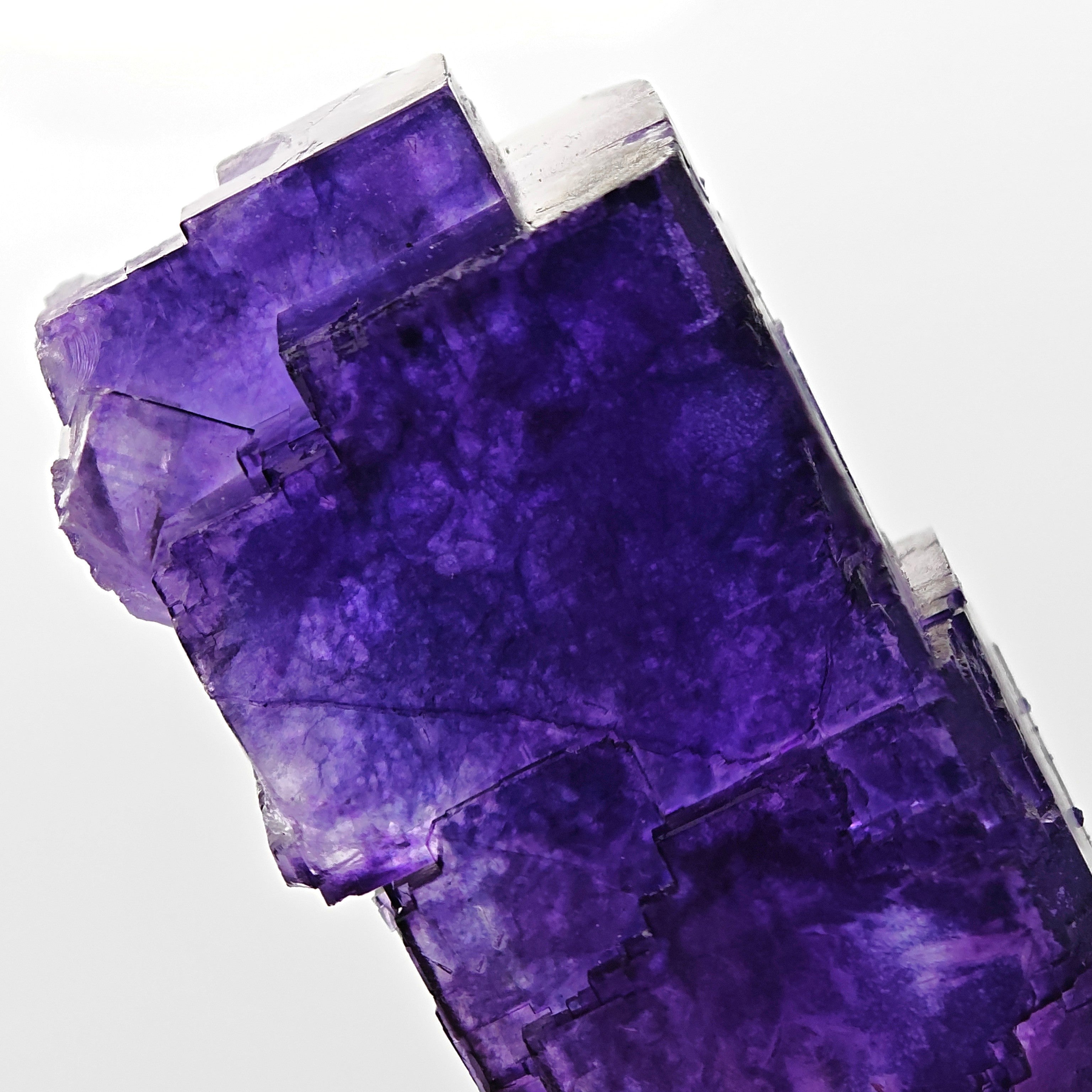 FLUORITE – Deep Purple Cubic Crystals, Aksu Mine, Xinjiang, China