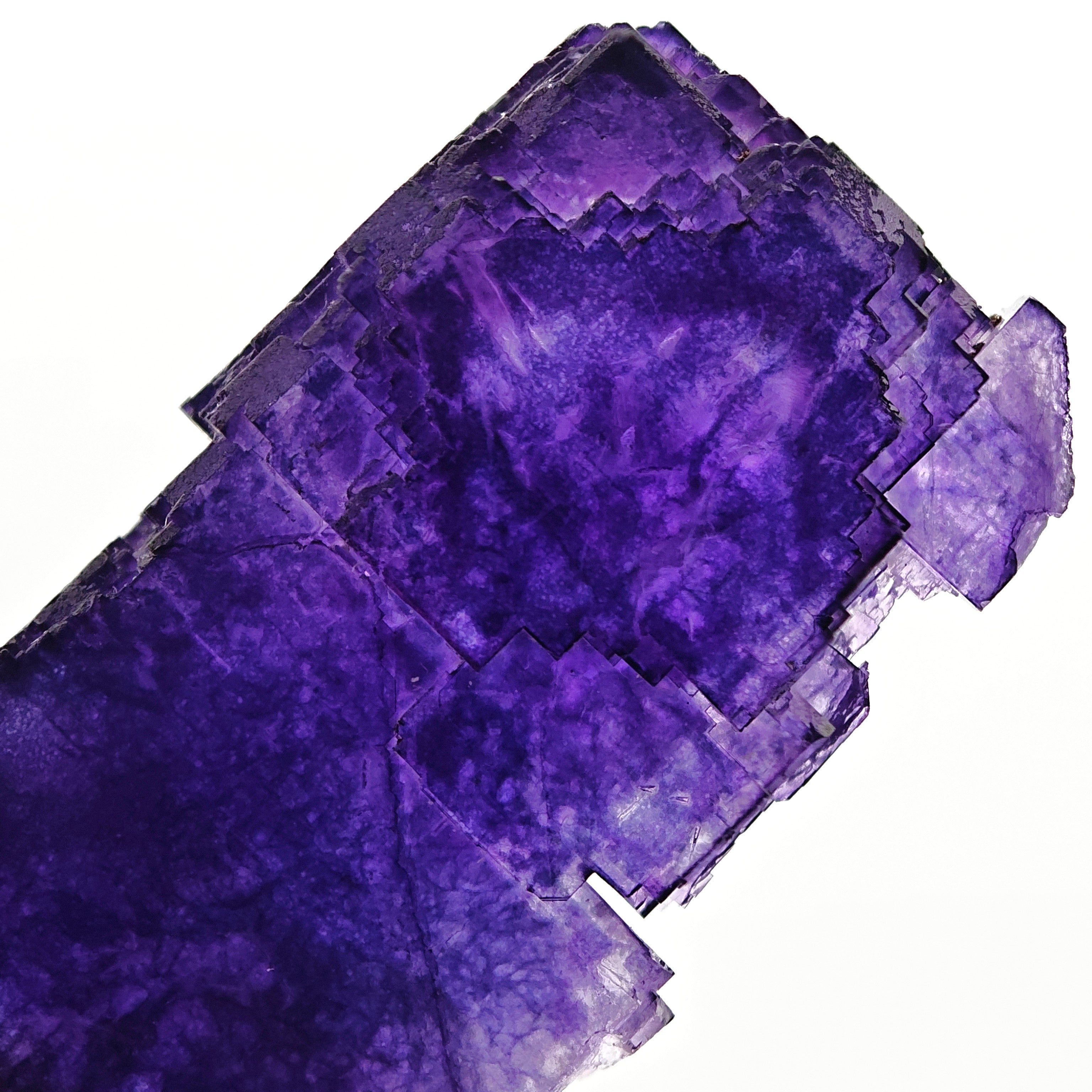 FLUORITE – Deep Purple Cubic Crystals, Aksu Mine, Xinjiang, China