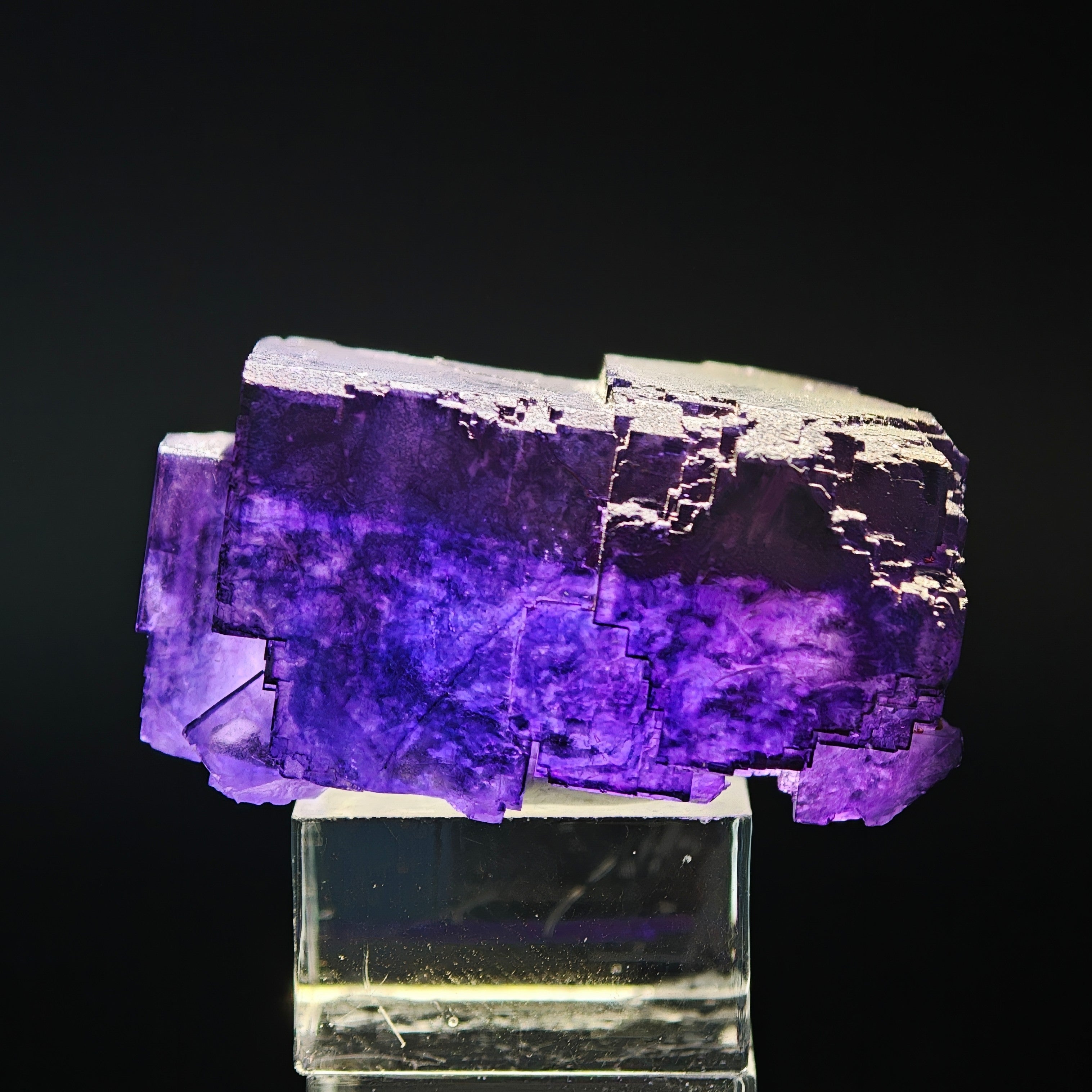FLUORITE – Deep Purple Cubic Crystals, Aksu Mine, Xinjiang, China