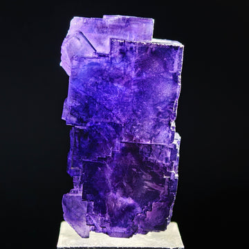 FLUORITE – Deep Purple Cubic Crystals, Aksu Mine, Xinjiang, China