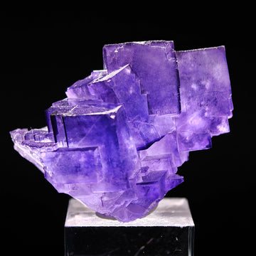 FLUORITE – Deep Purple Cubic Crystals, Aksu, Xinjiang, China