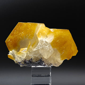 CALCITE – Yellow, Orange & White Hexagonal Crystal Cluster, Chenzhou, China