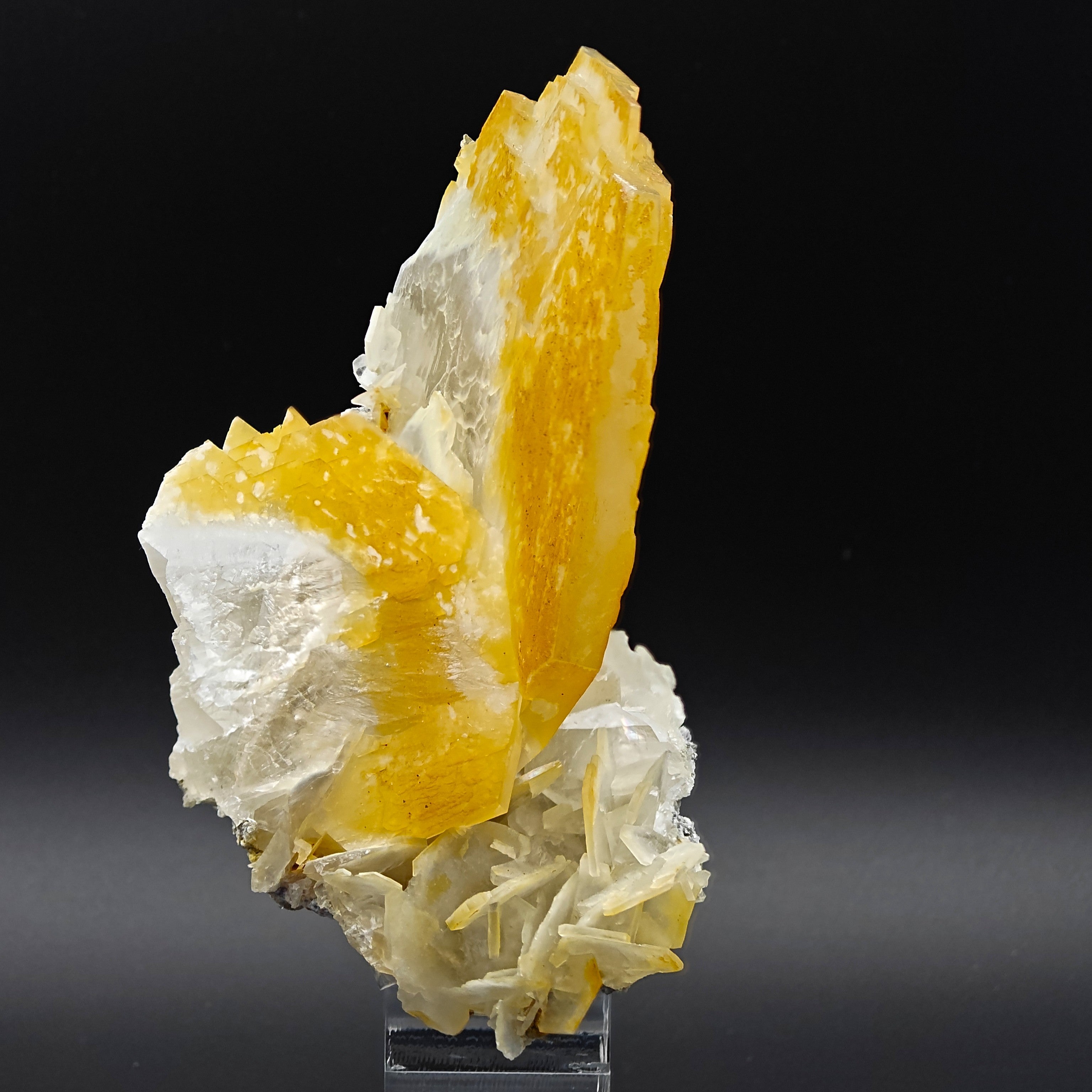 CALCITE – Yellow, Orange & White Crystal Cluster, Chenzhou, Hunan, China