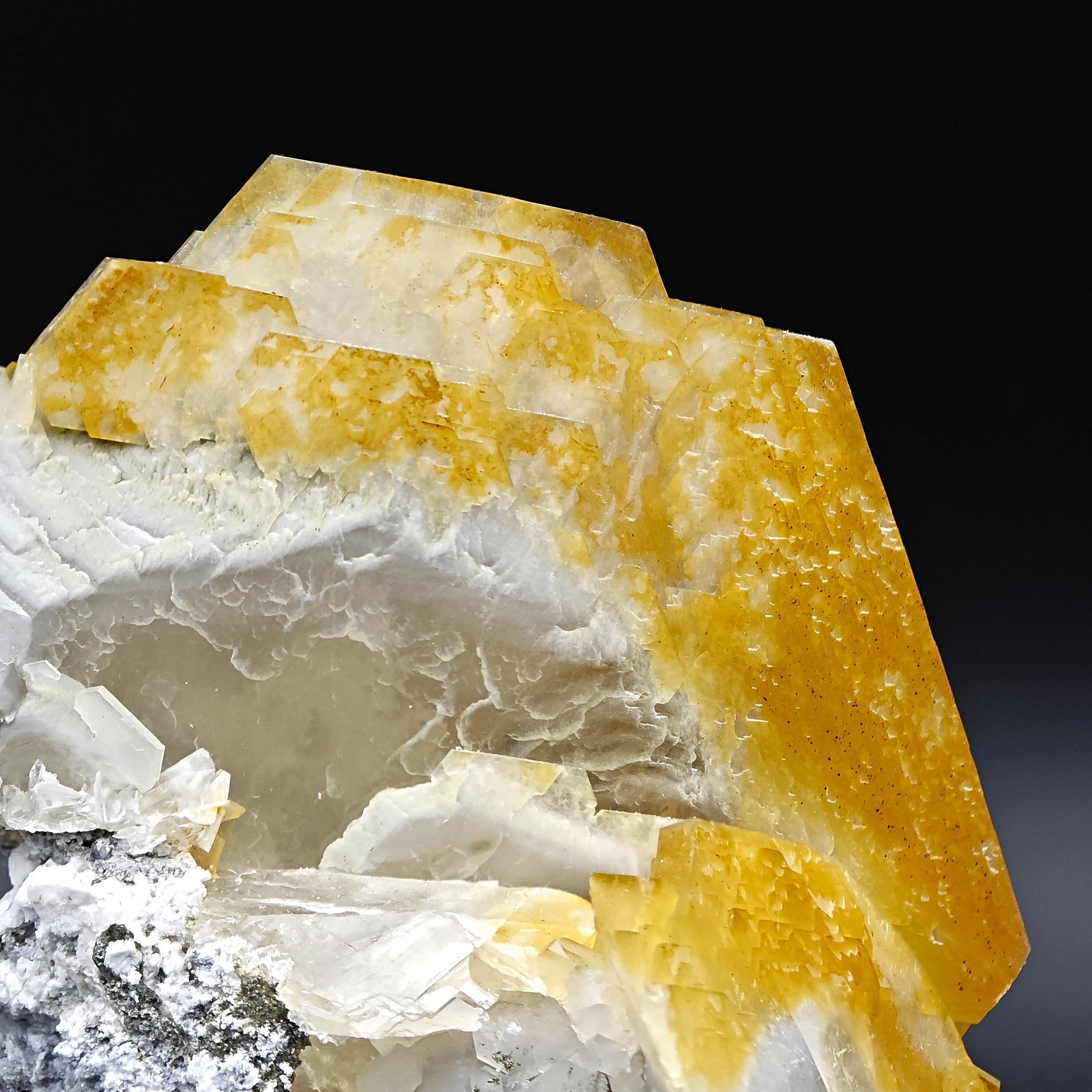 CALCITE – Yellow, Orange & White Crystal Cluster, Chenzhou, Hunan, China