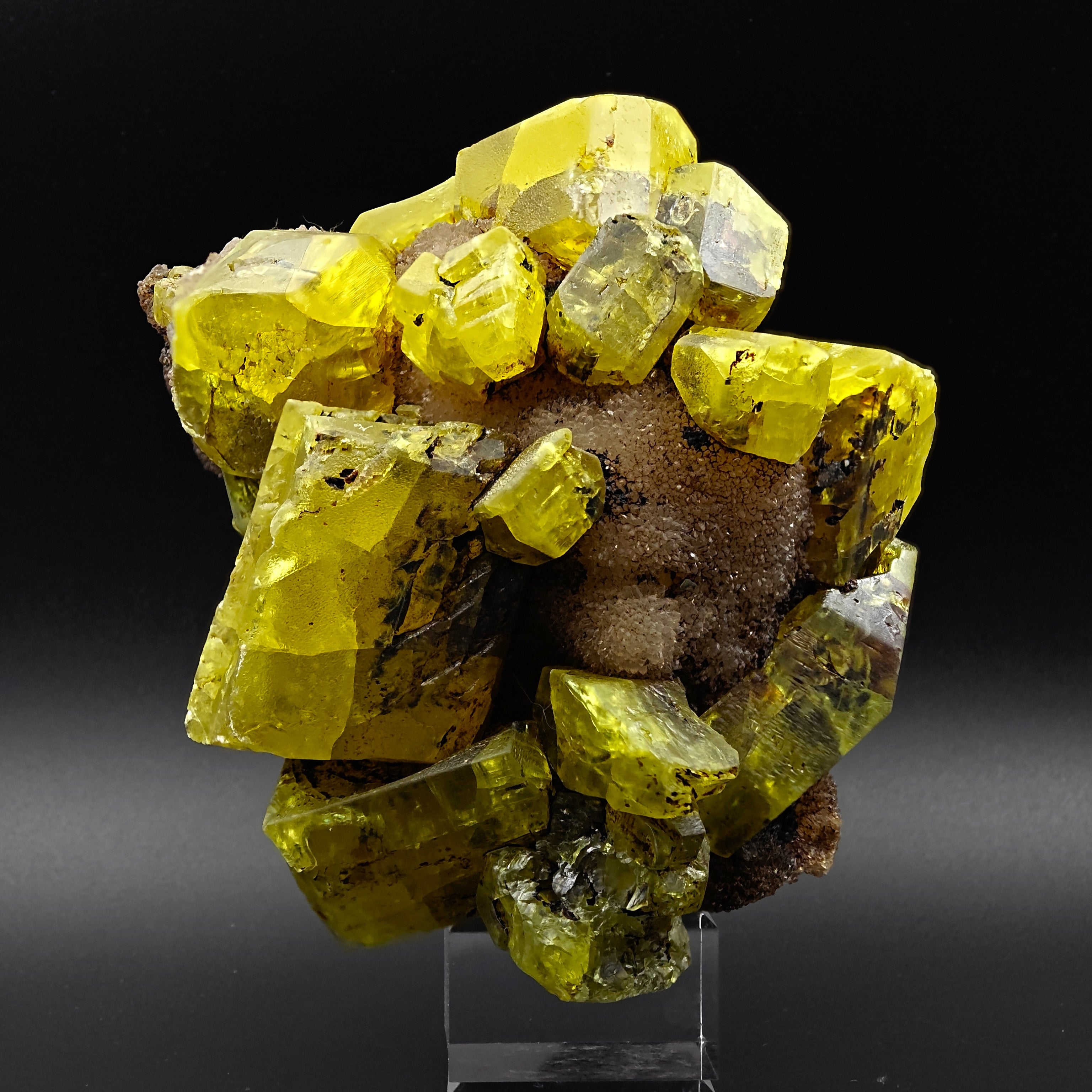 SULFUR – Vivid Yellow Crystals up to 7cm, Cozzo Disi Mine, Sicily, Italy