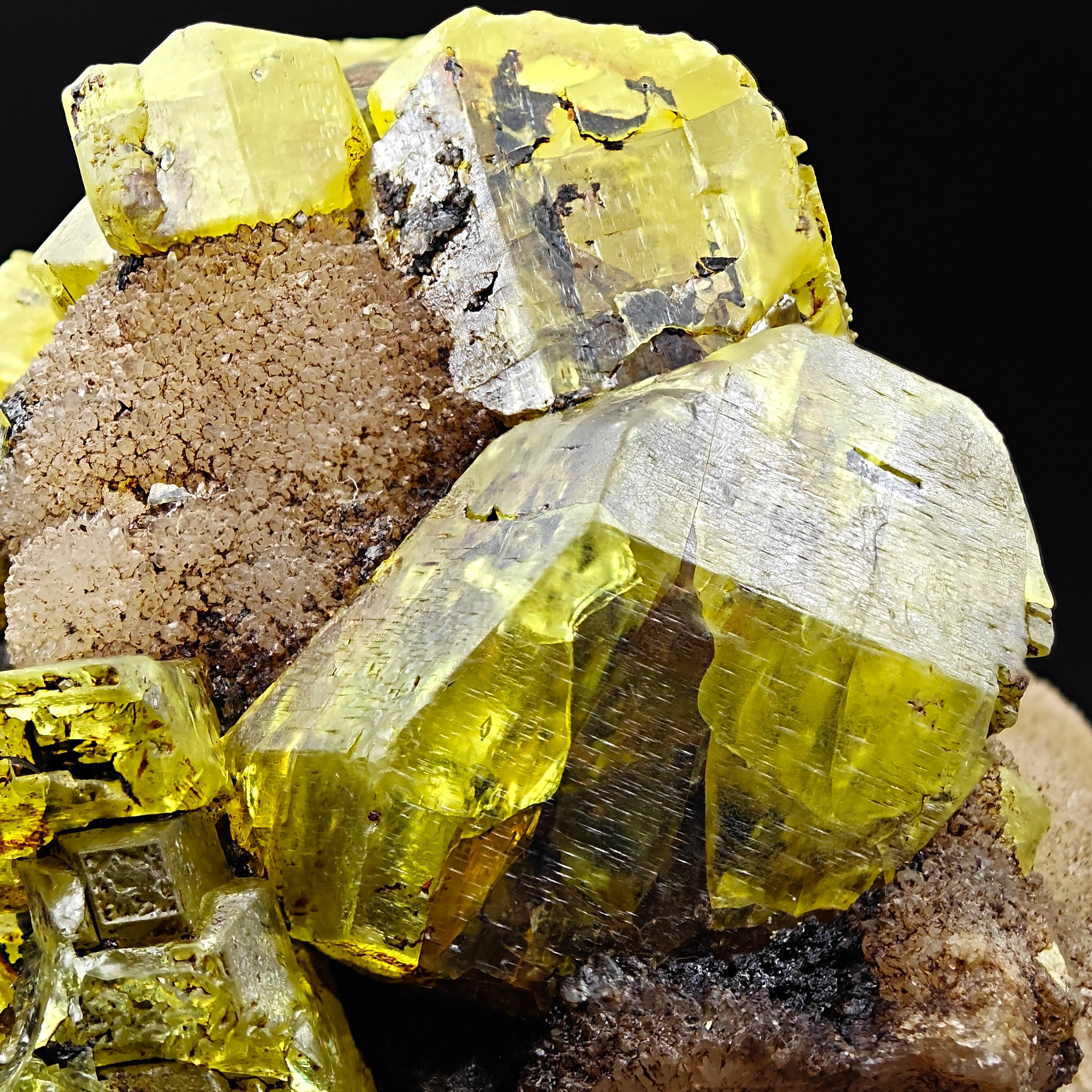 SULFUR – Vivid Yellow Crystals up to 7cm, Cozzo Disi Mine, Sicily, Italy
