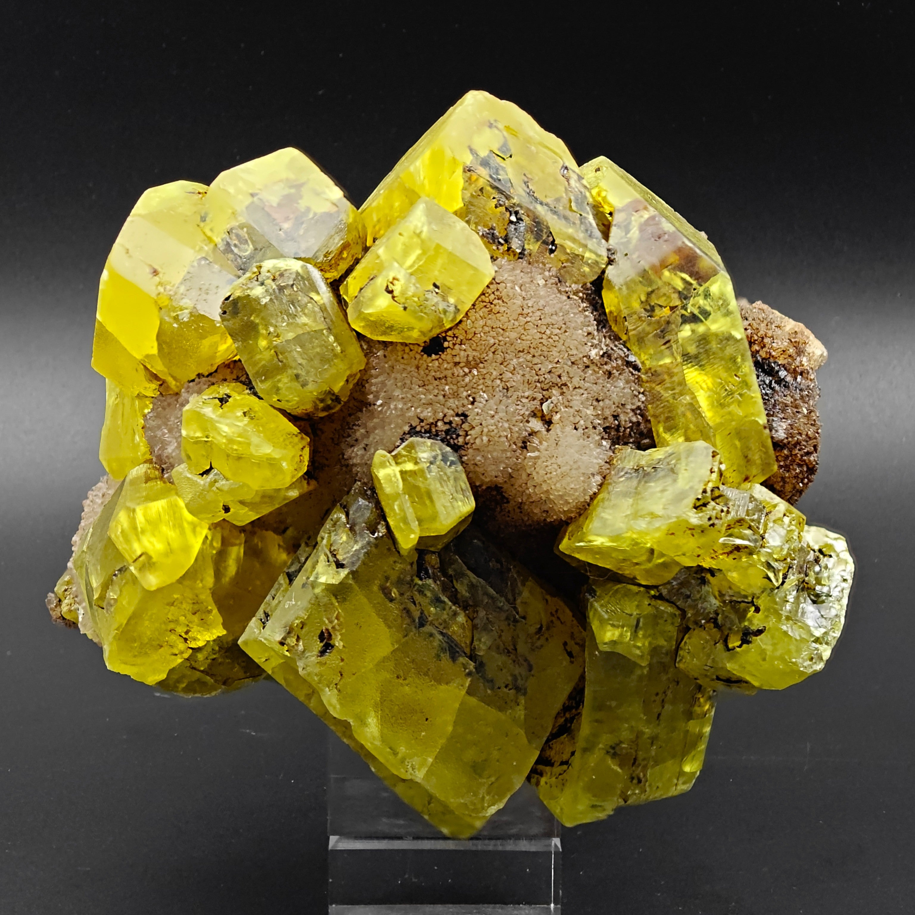 SULFUR – Vivid Yellow Crystals up to 7cm, Cozzo Disi Mine, Sicily, Italy