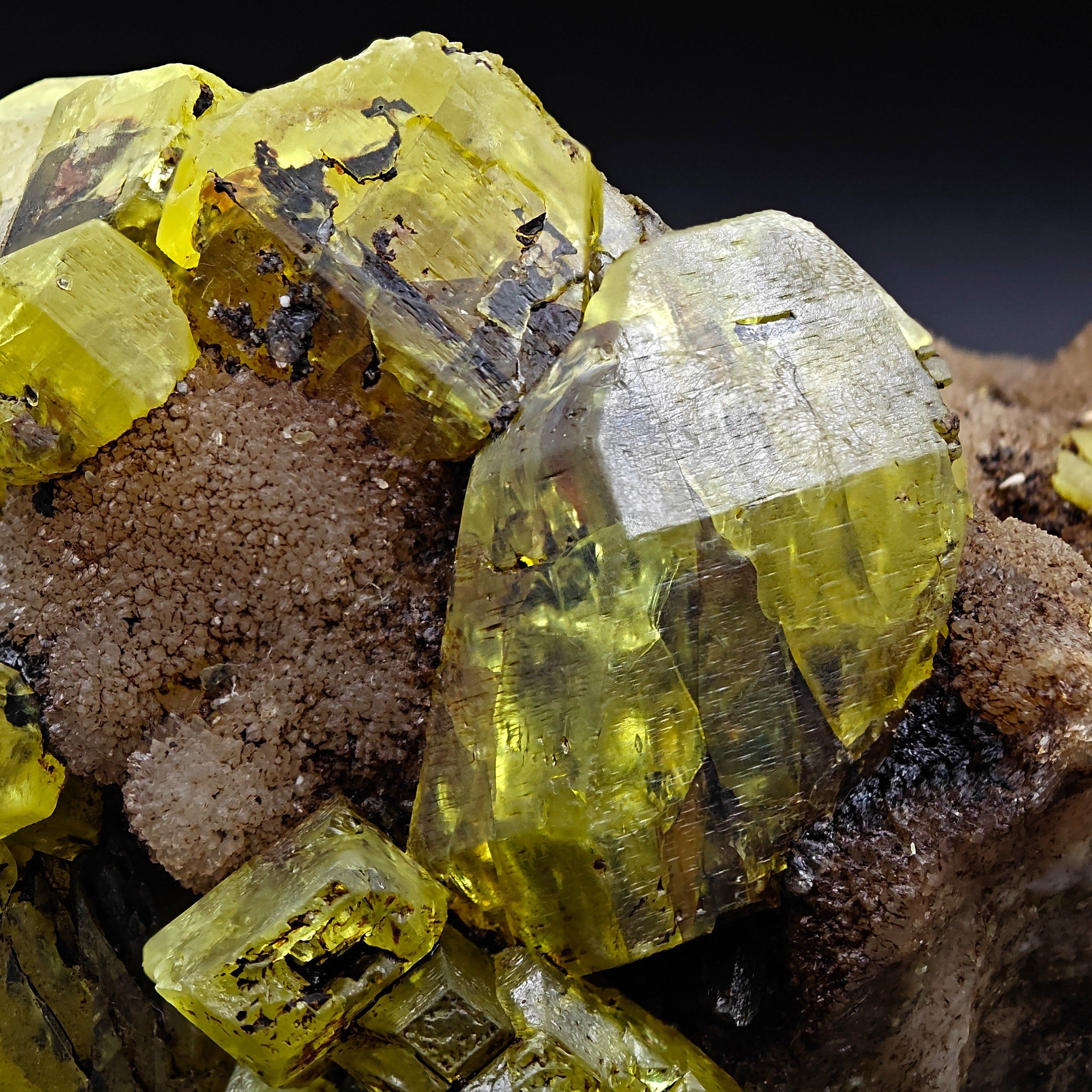 SULFUR – Vivid Yellow Crystals up to 7cm, Cozzo Disi Mine, Sicily, Italy