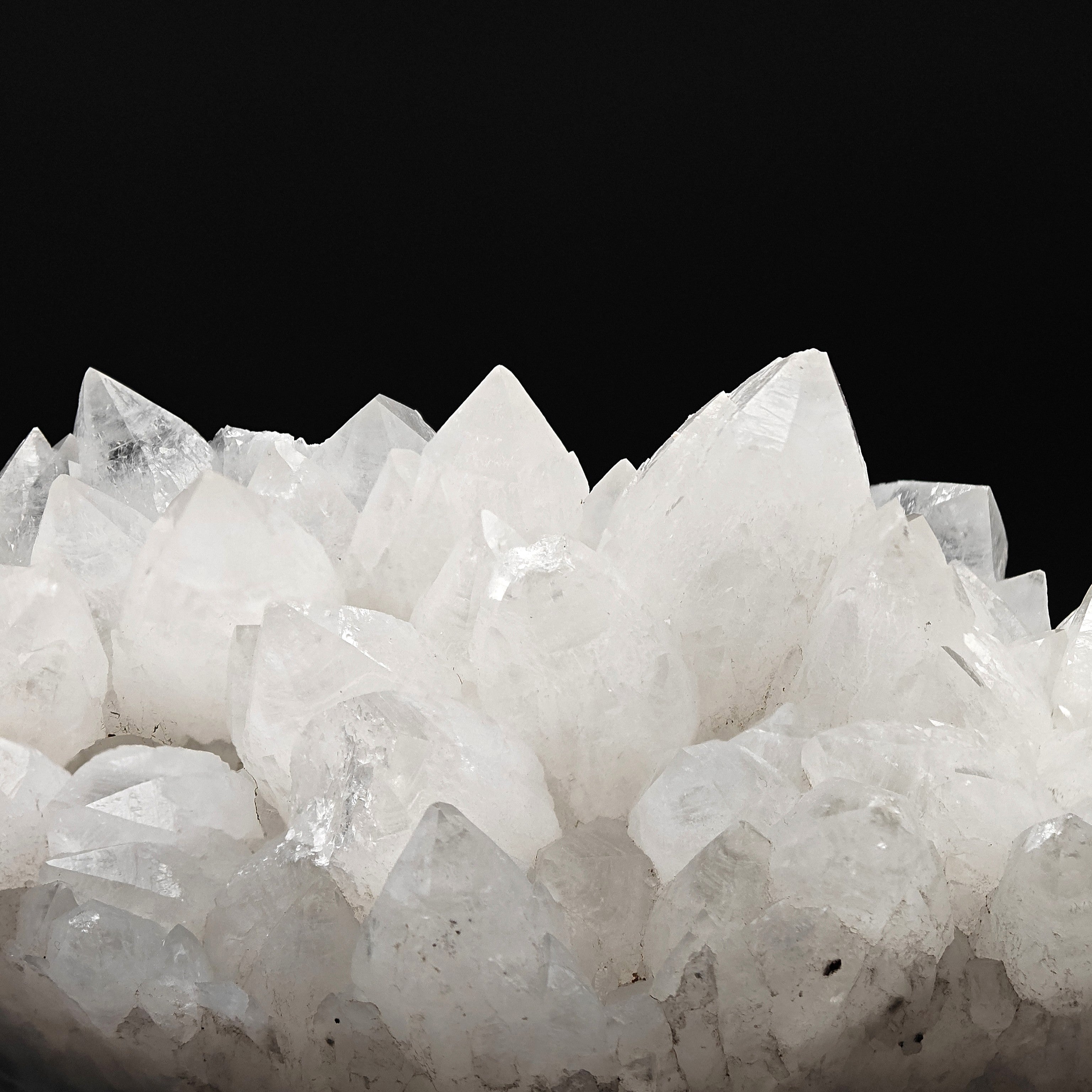 MILKY QUARTZ - Giant 34cm cluster with Pyrite from Romania