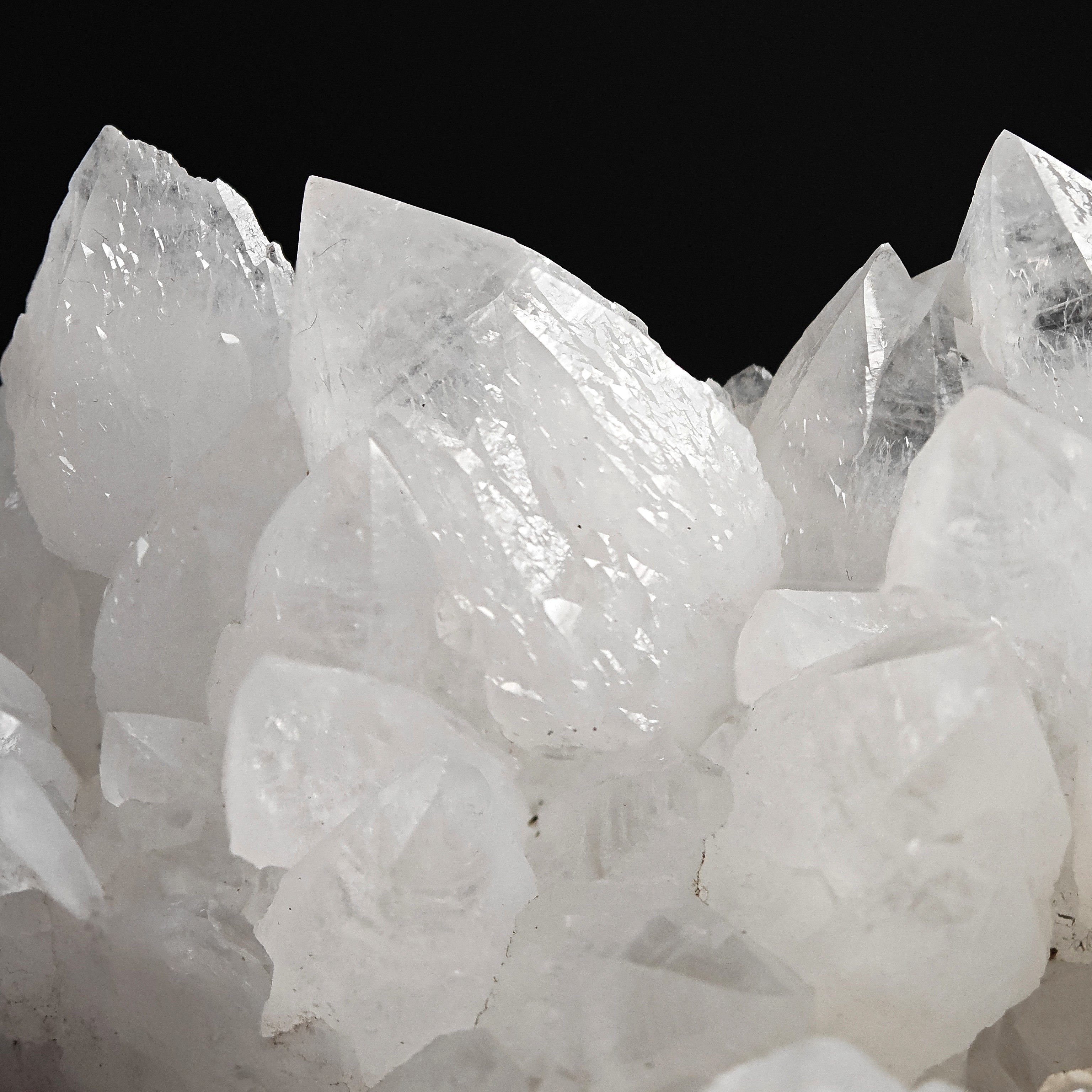 MILKY QUARTZ - Giant 34cm cluster with Pyrite from Romania
