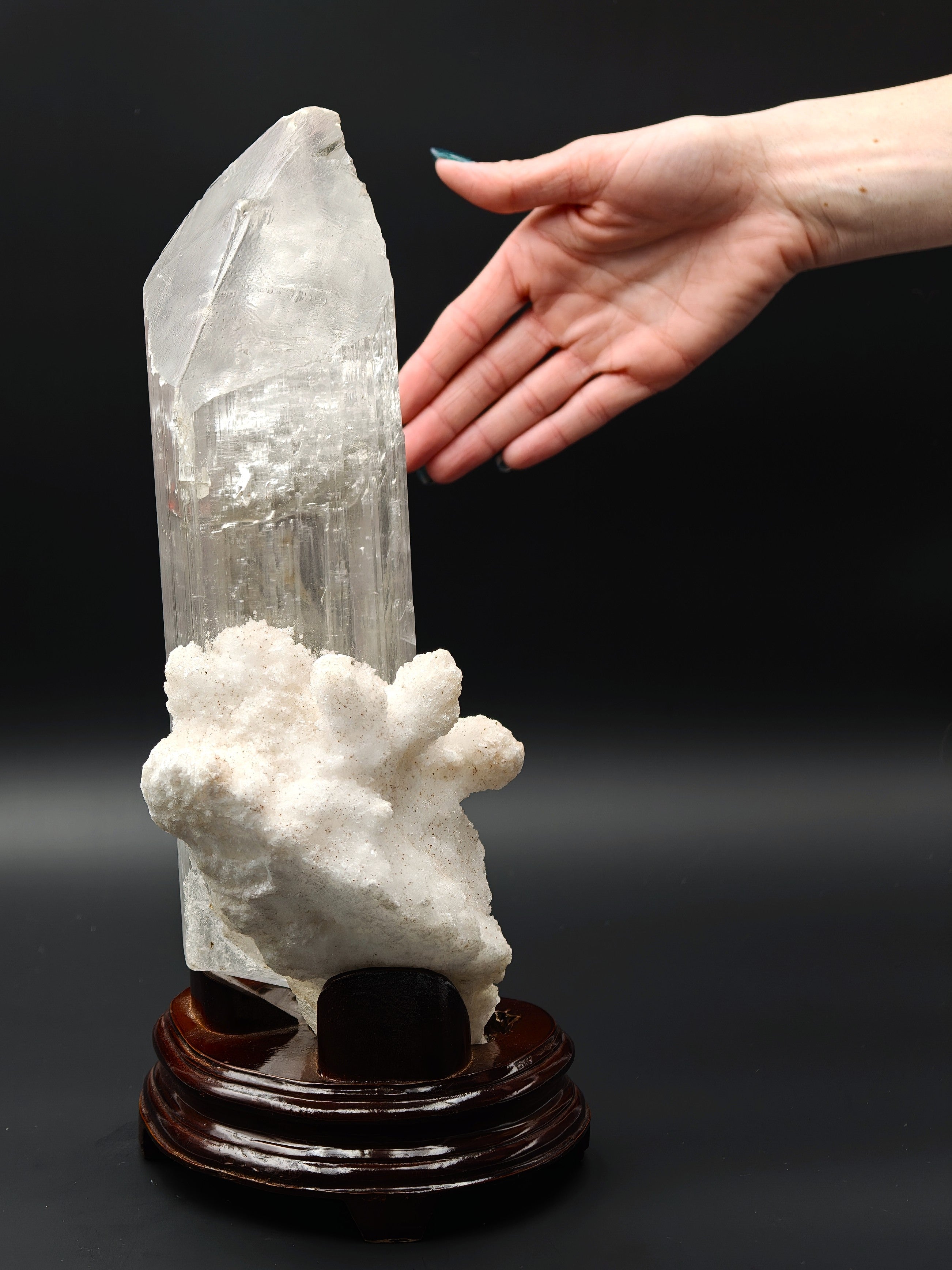 GYPSUM – Massive 30cm Transparent Crystal, Qinglong Mine, Guizhou, China