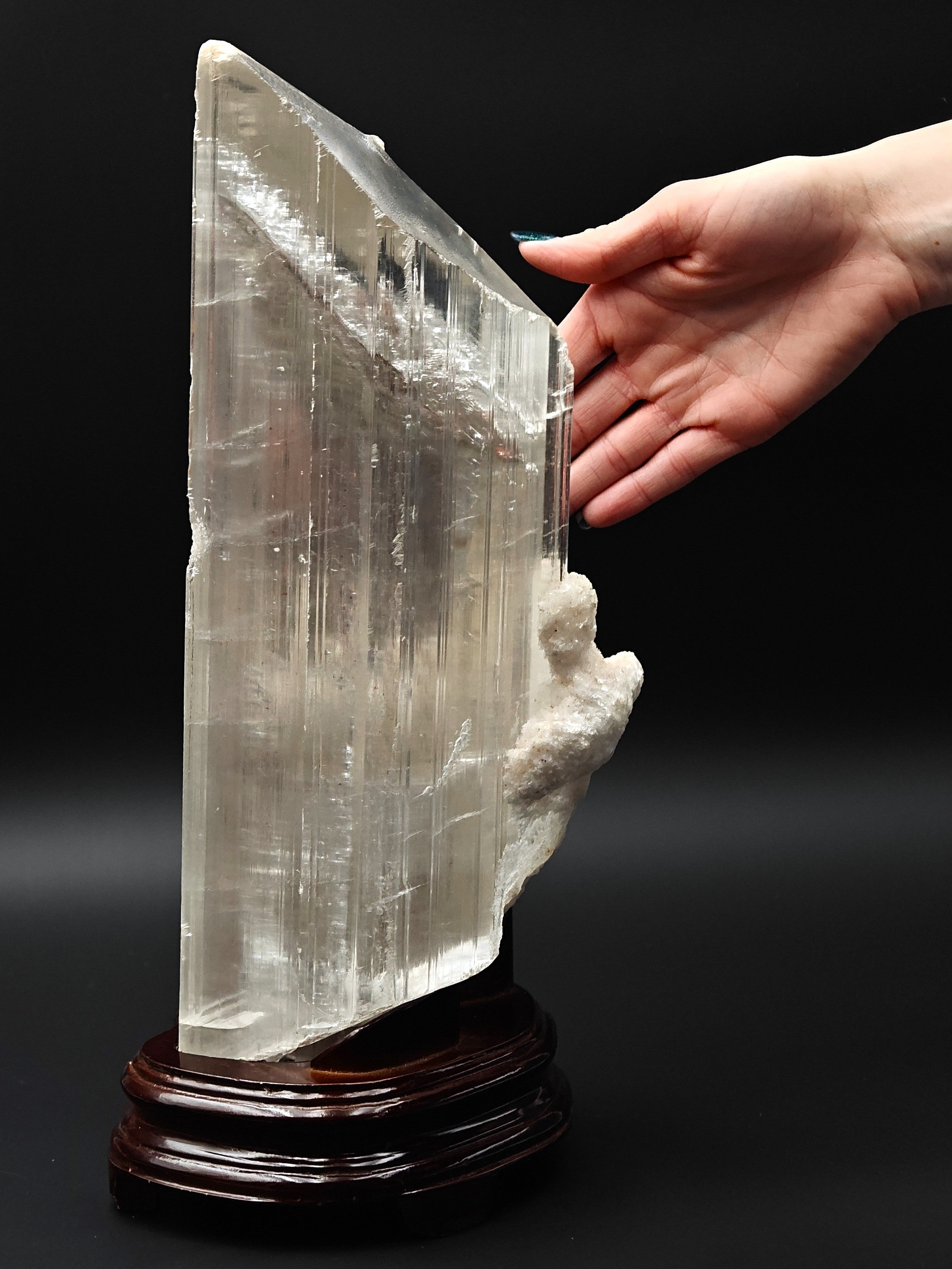 GYPSUM – Massive 30cm Transparent Crystal, Qinglong Mine, Guizhou, China