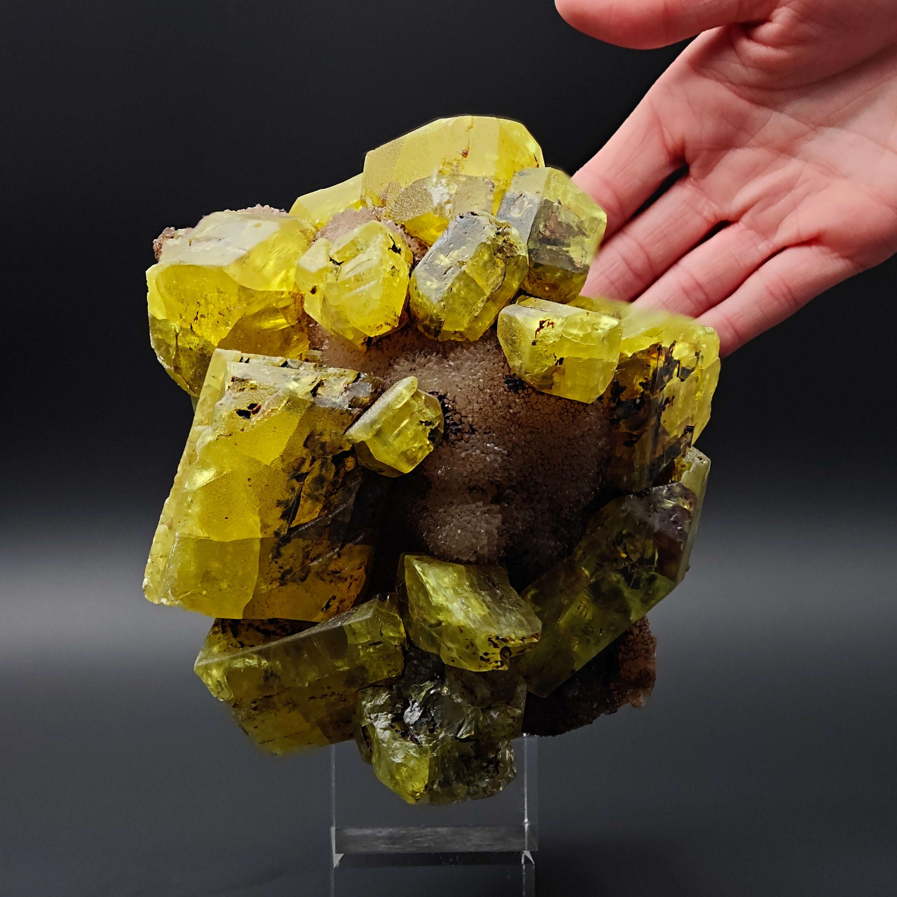 SULFUR – Vivid Yellow Crystals up to 7cm, Cozzo Disi Mine, Sicily, Italy