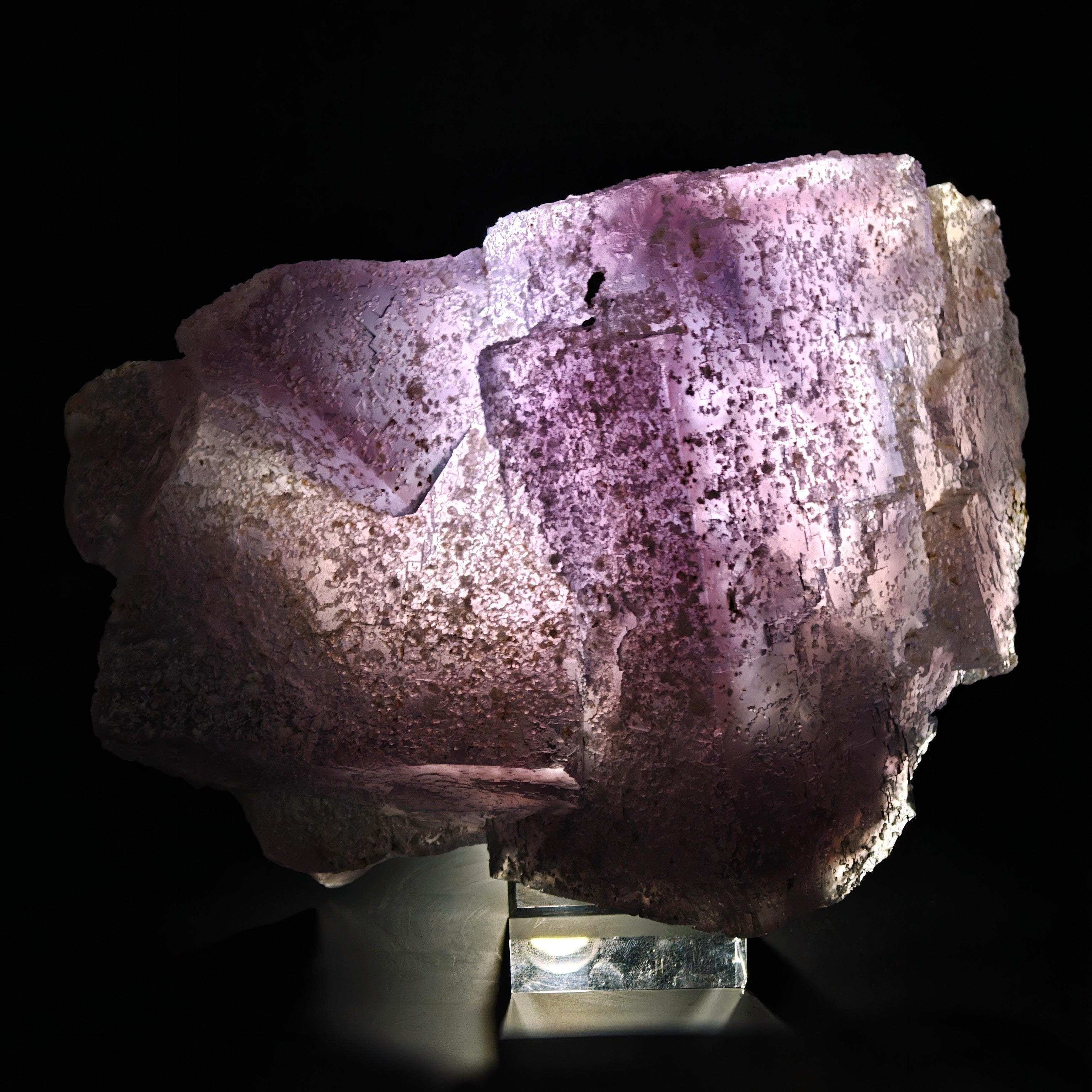 FLUORITE – 30cm Museum Size, Huge Crossed Crystals Studded with Quartz, Morocco