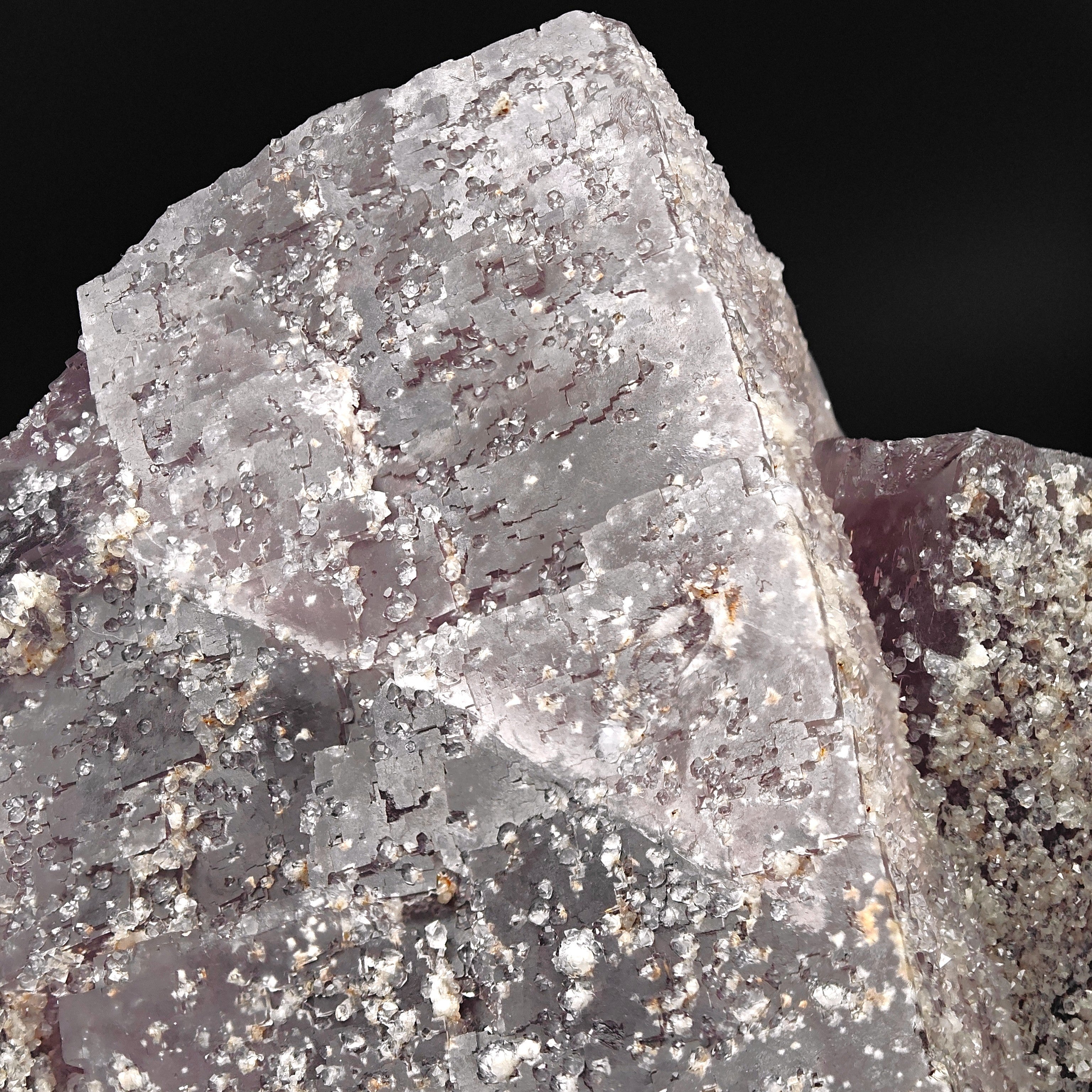 FLUORITE – 30cm Museum Size, Huge Crossed Crystals Studded with Quartz, Morocco