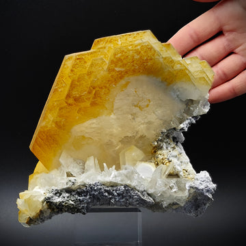CALCITE – Yellow, Orange & White Crystal Cluster, Chenzhou, Hunan, China