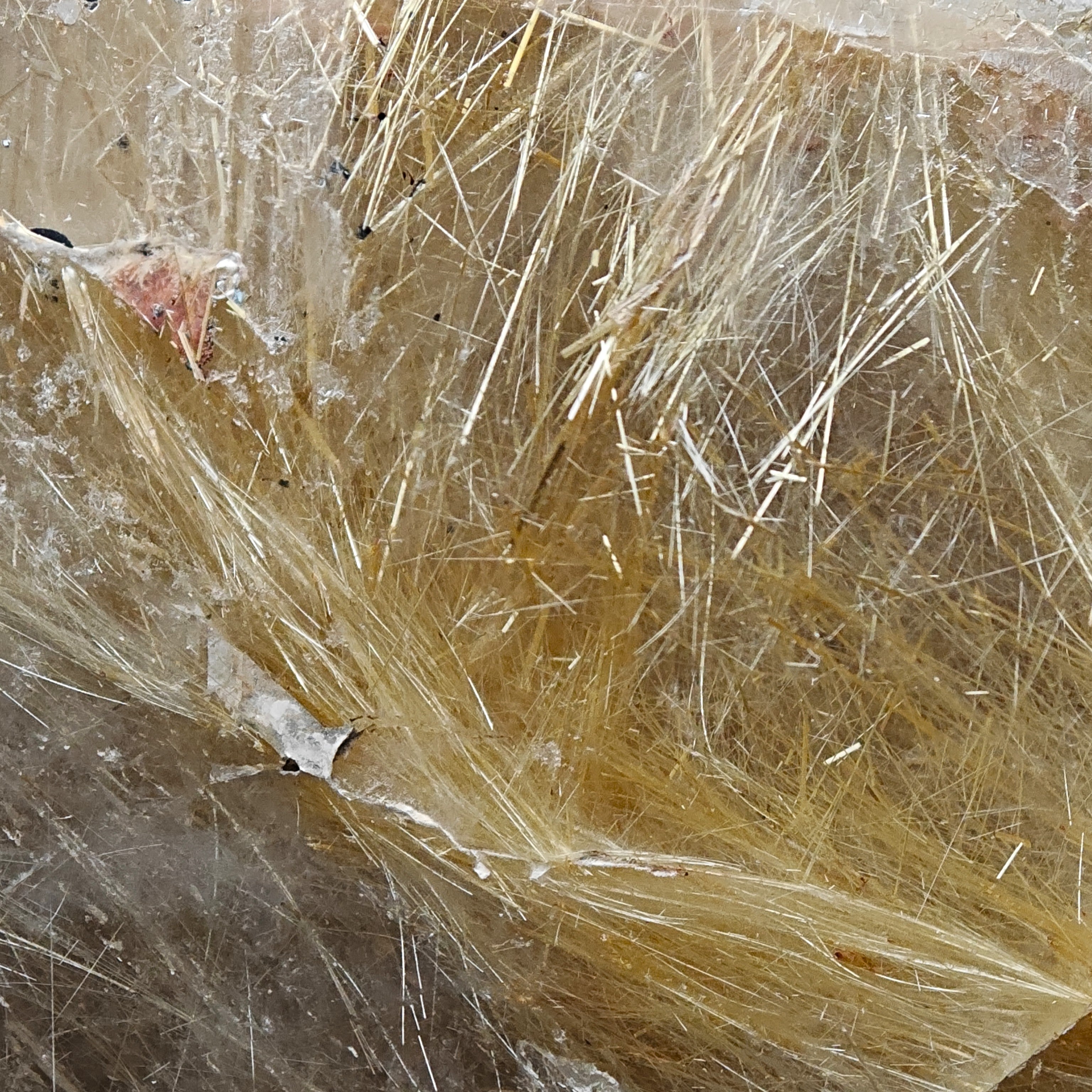 RUTILE & QUARTZ – Huge 2.9kg Specimen with Golden Inclusions, Minas Gerais, Brazil