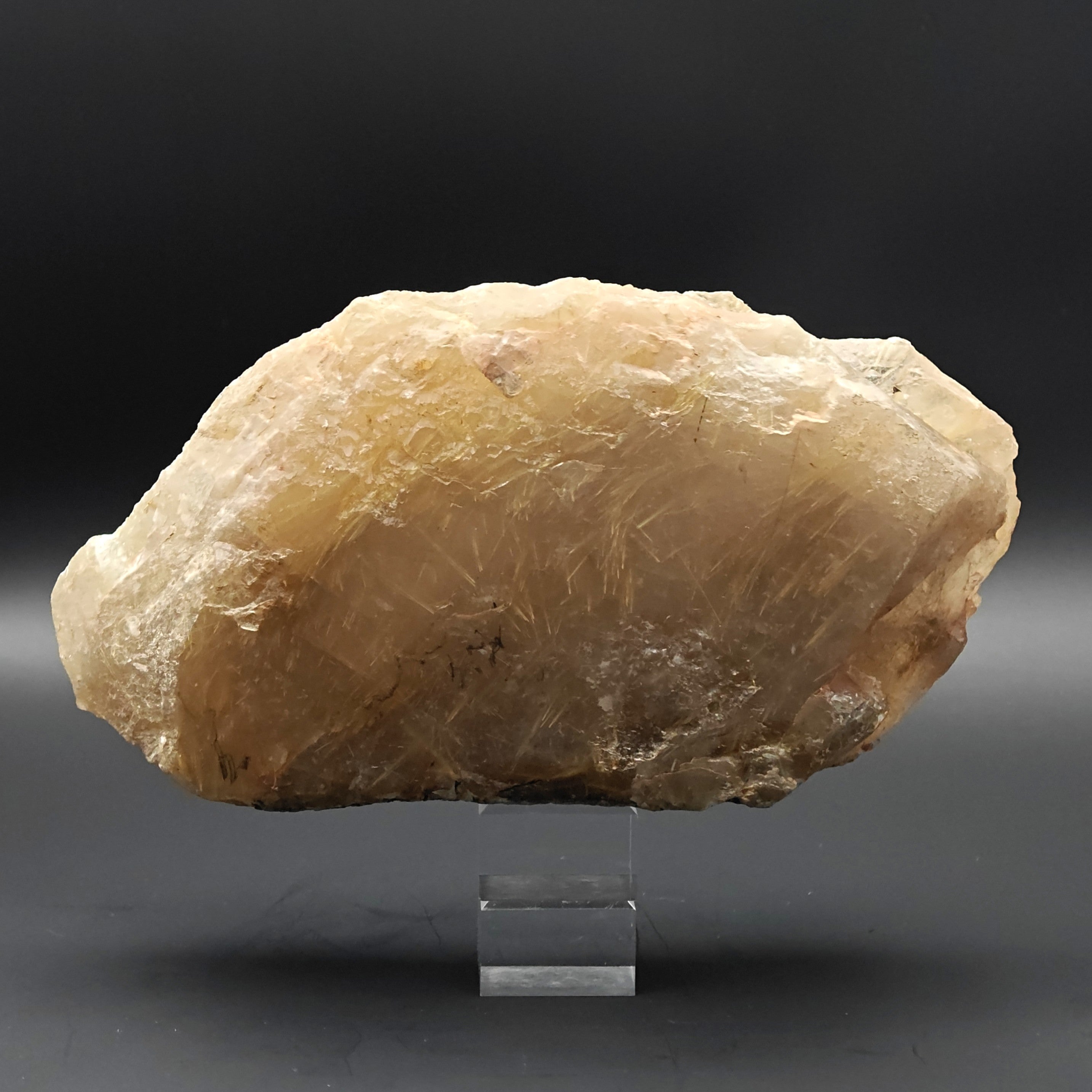 RUTILE & QUARTZ – Huge 2.9kg Specimen with Golden Inclusions, Minas Gerais, Brazil