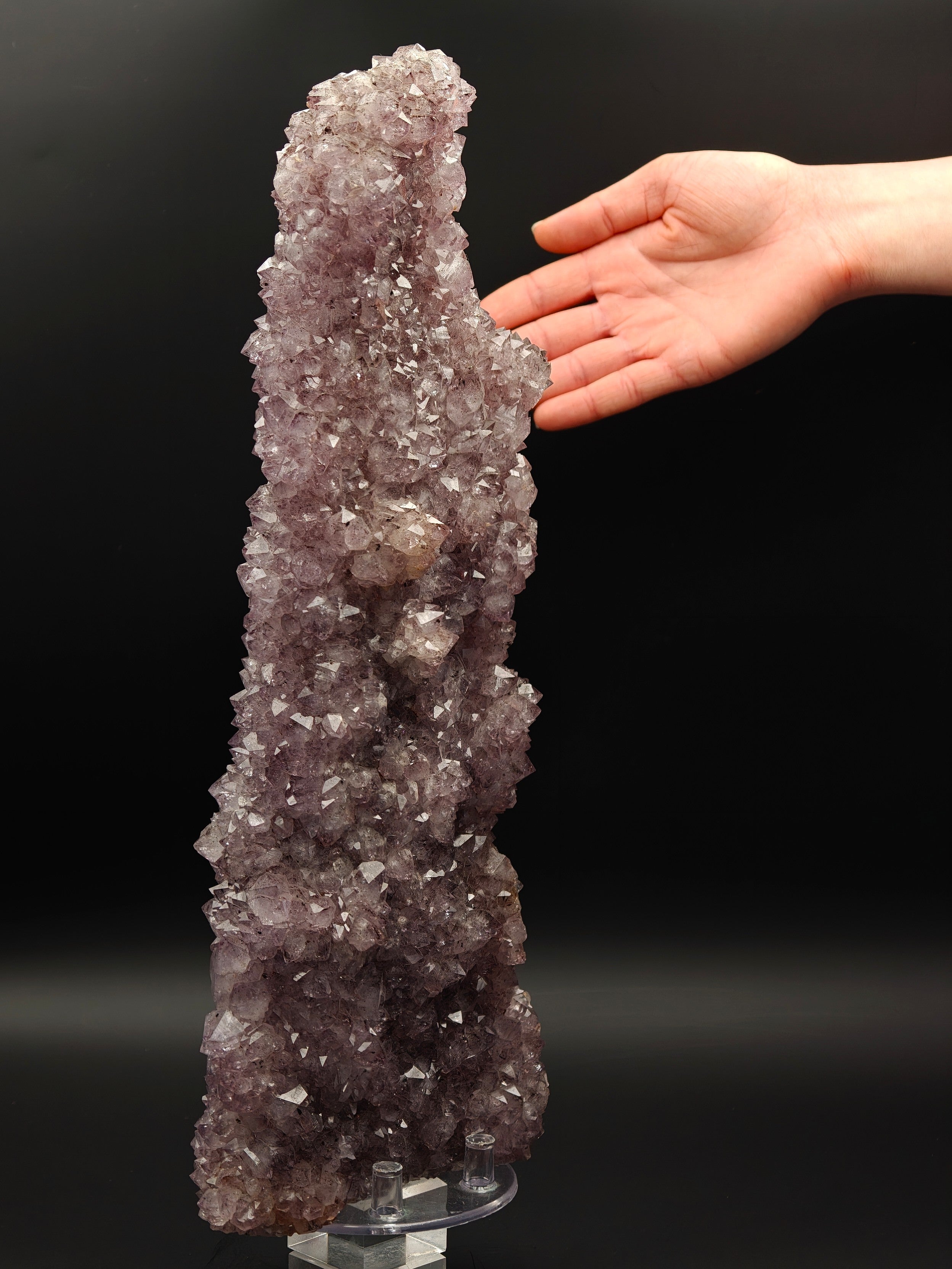 AMETHYST – Bifacial 37cm Cluster, Purple Crystals, Minas Gerais, Brazil