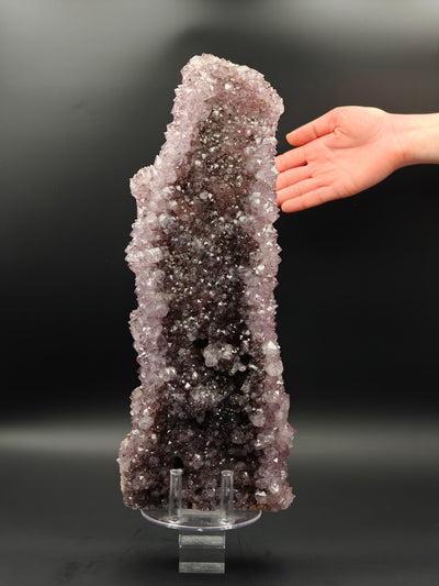 Front face of bifacial Amethyst cluster with purple terminated crystals, Minas Gerais