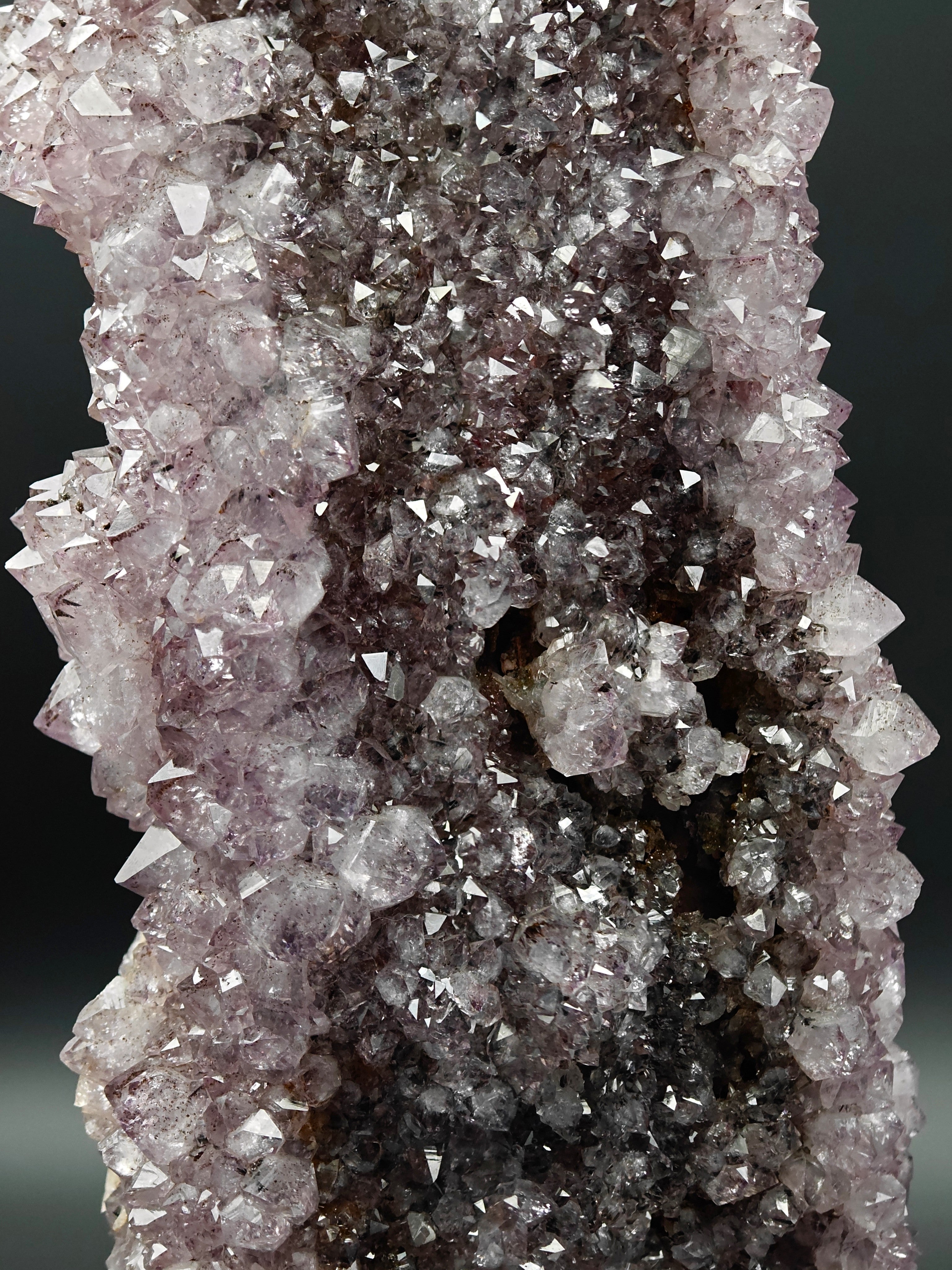 AMETHYST – Bifacial 37cm Cluster, Purple Crystals, Minas Gerais, Brazil