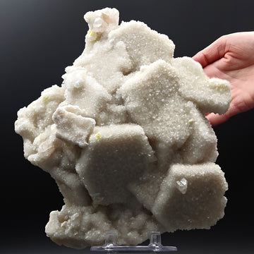ARAGONITE – Pseudo-Hexagonal Crystals with Sulfur, Cozzo Disi, Sicily, Italy