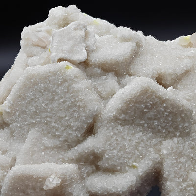 Side view of stacked pseudo-hexagonal aragonite crystal twins from Cozzo Disi, Sicily