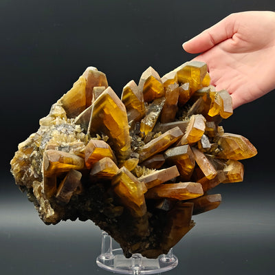 Baryte cluster viewed from another angle showing crystal density and matrix