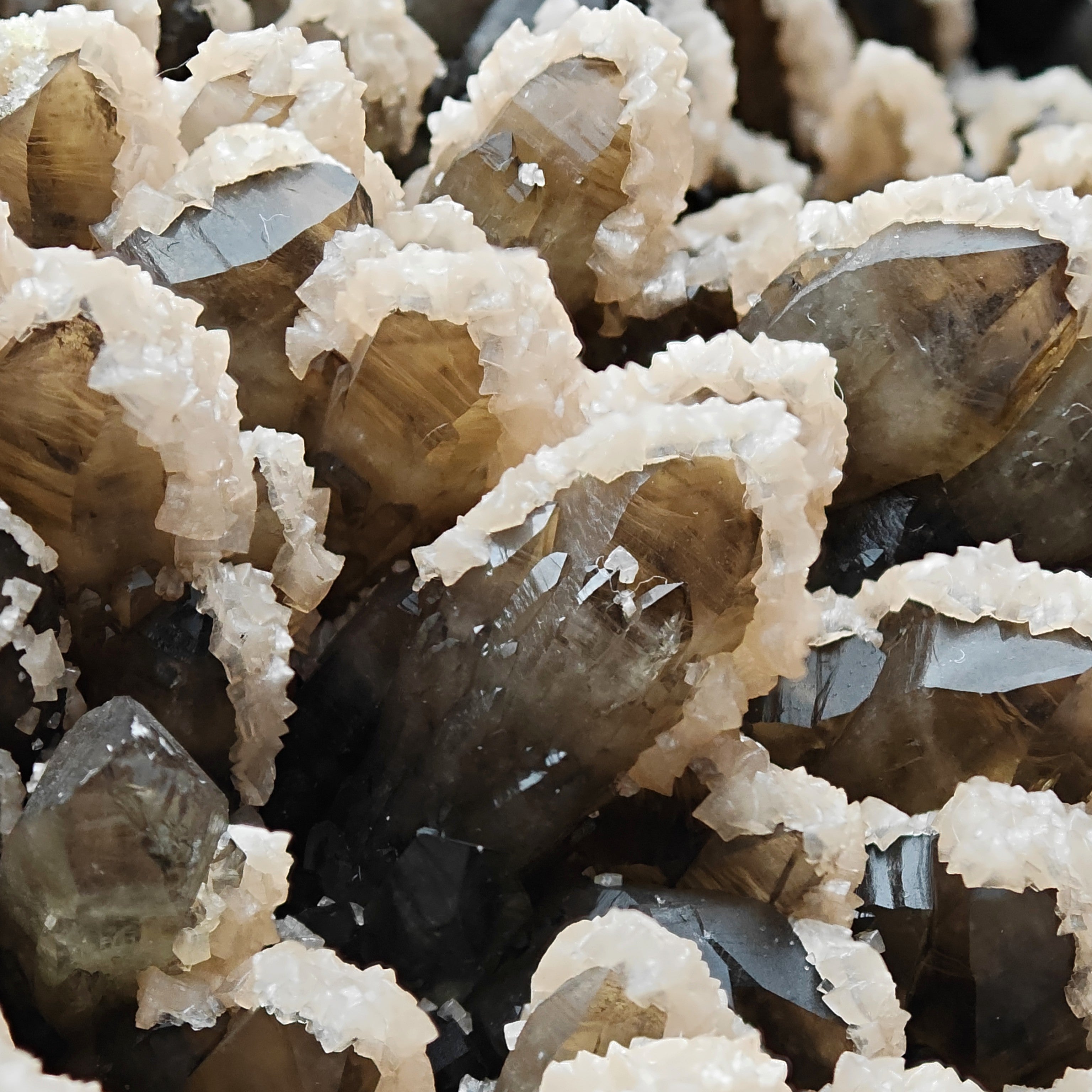 SMOKY QUARTZ & PINK DOLOMITE – Huge Citrine-Toned Cluster, Cavnic, Romania