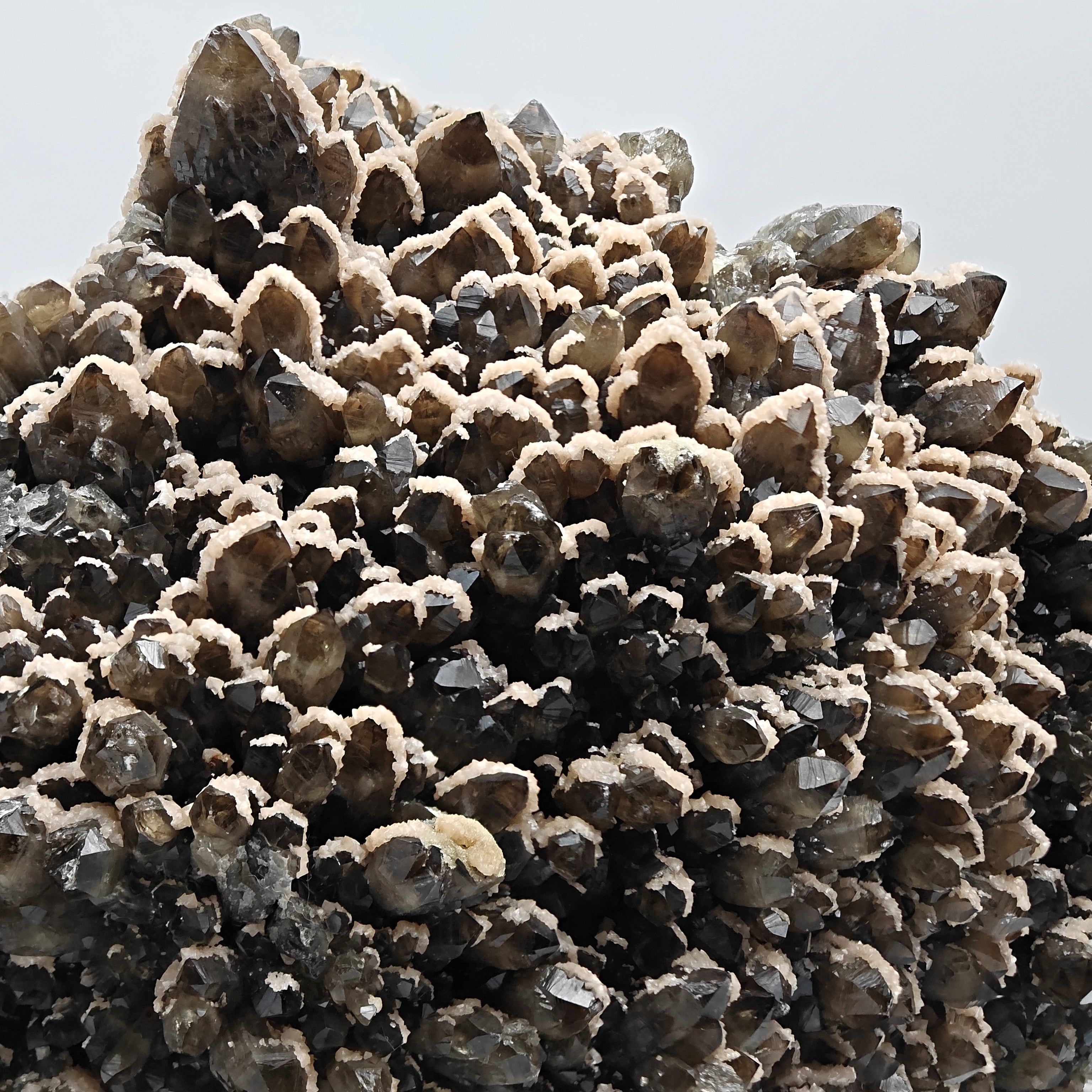 SMOKY QUARTZ & PINK DOLOMITE – Huge Citrine-Toned Cluster, Cavnic, Romania