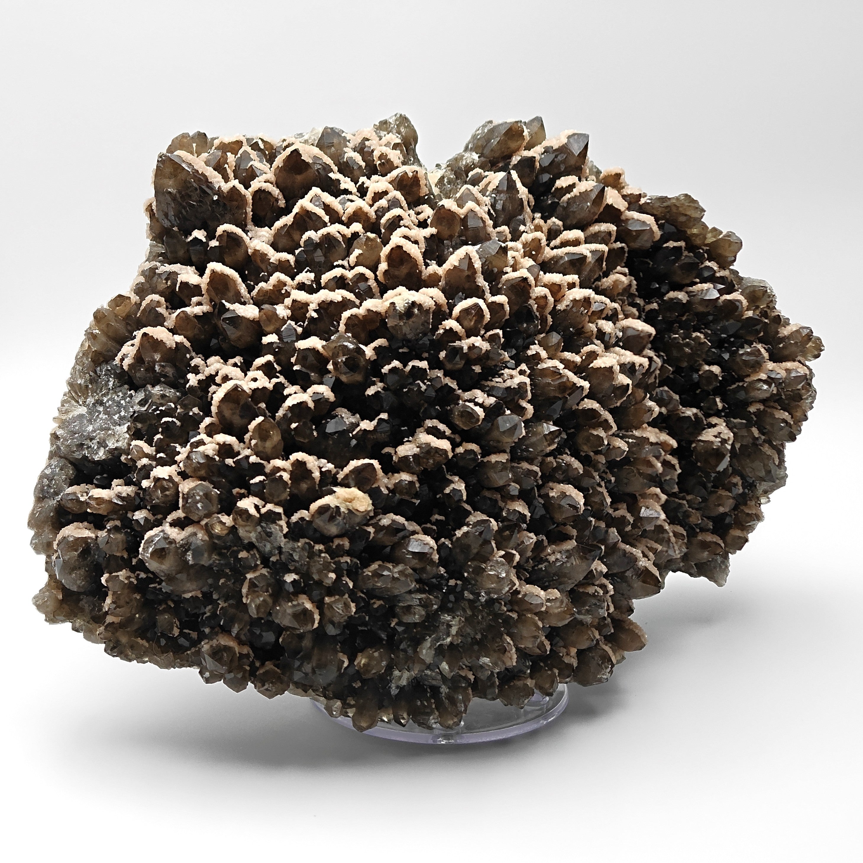 SMOKY QUARTZ & PINK DOLOMITE – Huge Citrine-Toned Cluster, Cavnic, Romania
