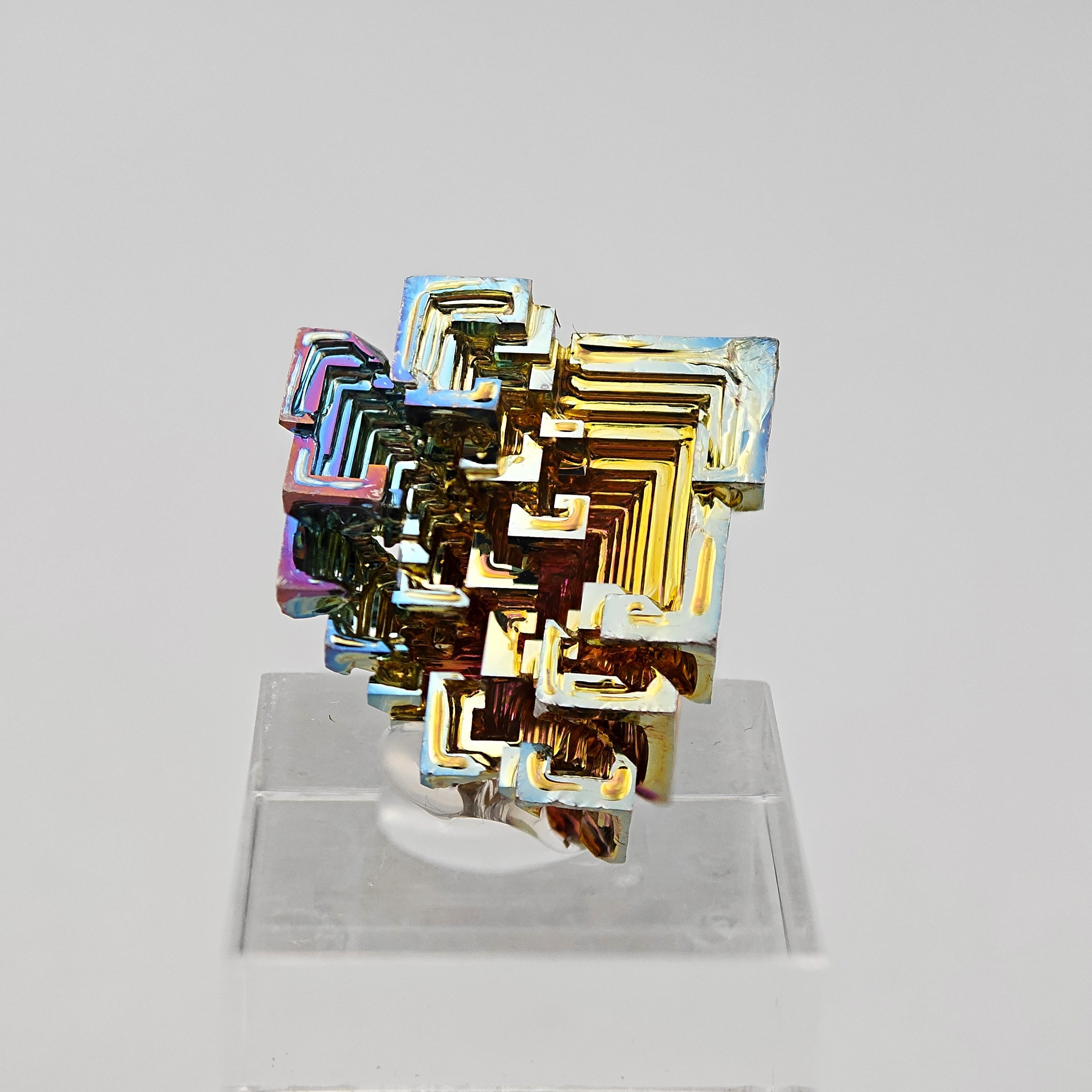 BISMUTH – Hopper Crystal with Rainbow Iridescence, Lab-Grown, Japan