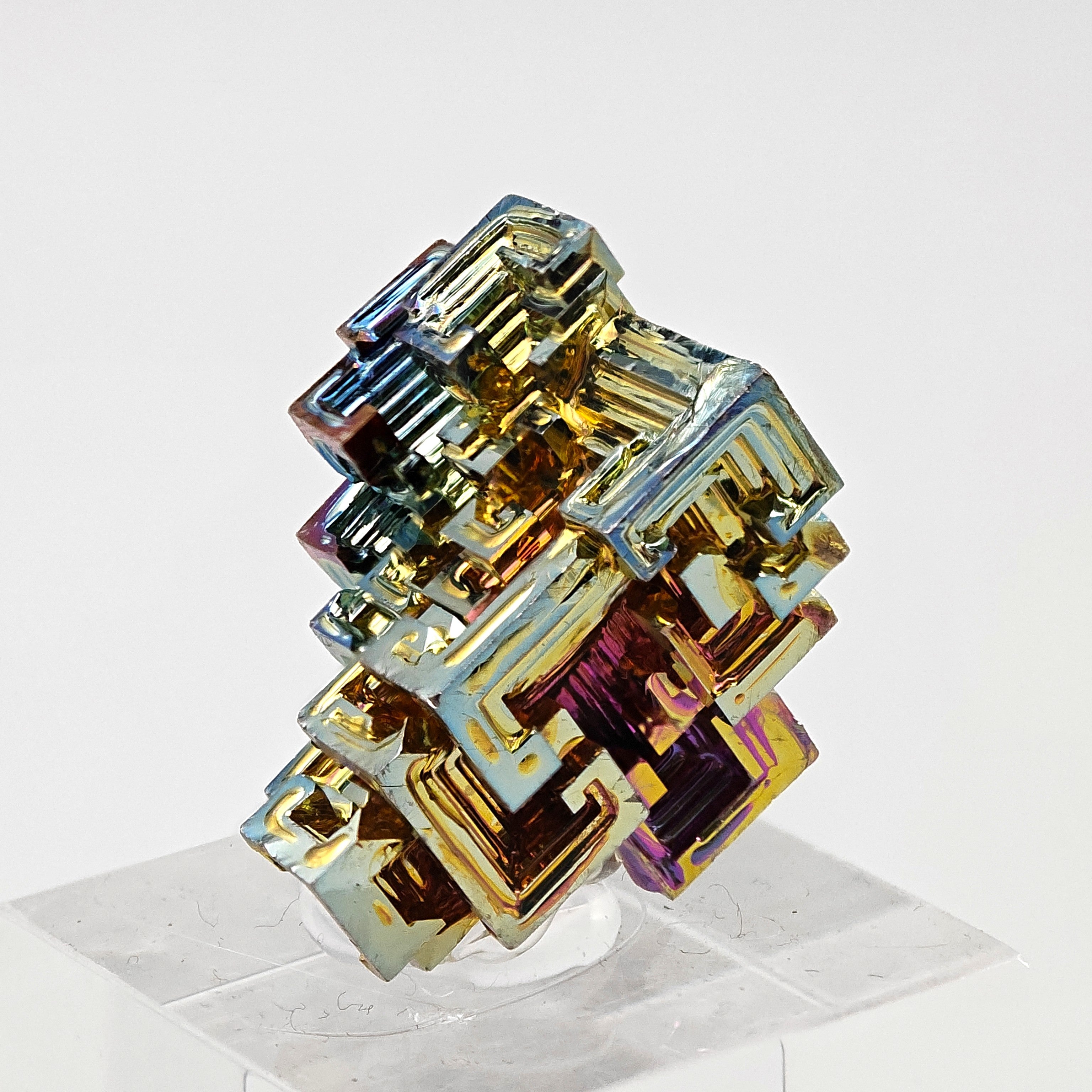BISMUTH – Hopper Crystal with Rainbow Iridescence, Lab-Grown, Japan