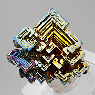 BISMUTH – Hopper Crystal with Rainbow Iridescence, Lab-Grown, Japan